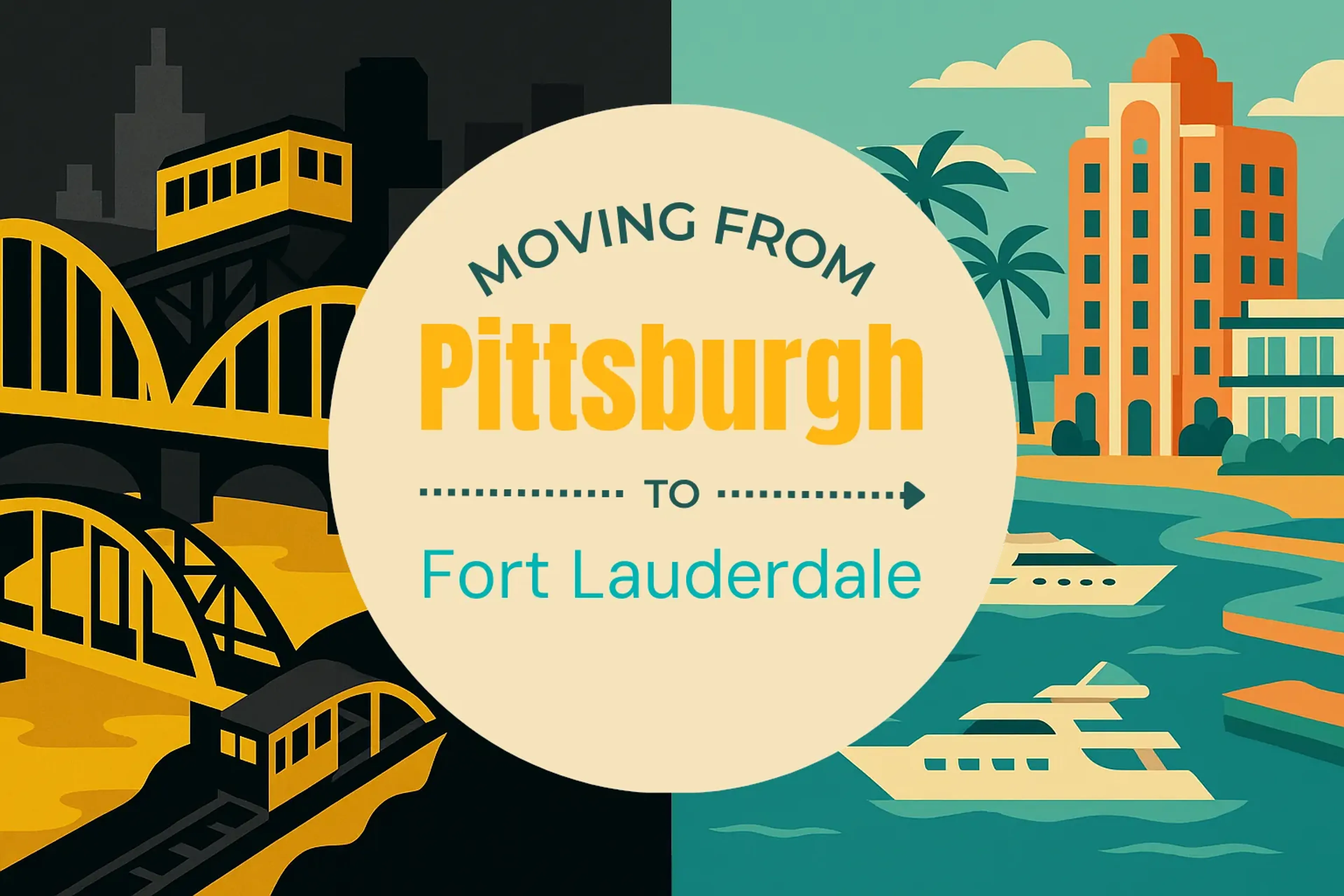 Side-by-side comparison of Pittsburgh to Fort Lauderdale moving companies