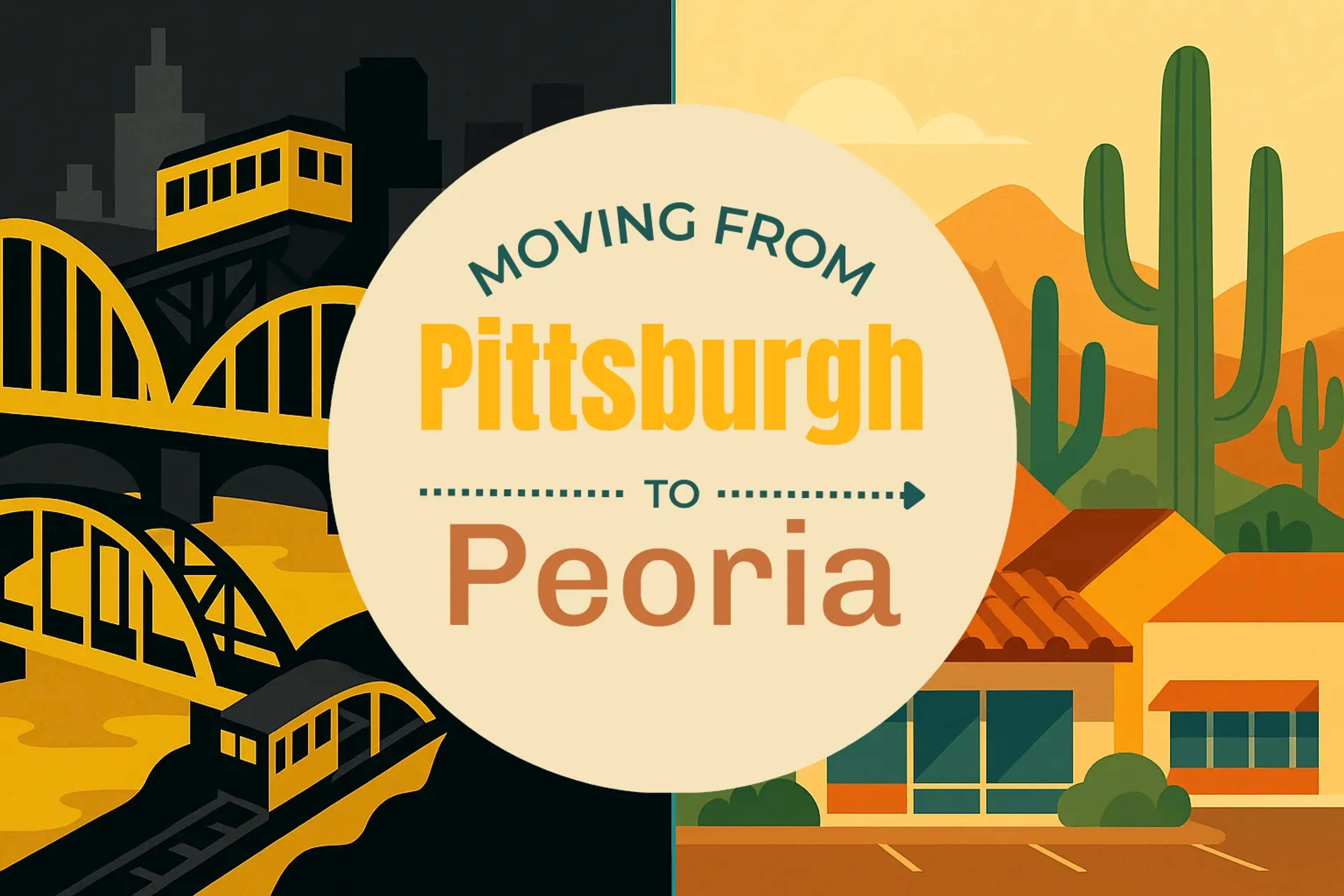 Side-by-side comparison of Pittsburgh to Peoria moving companies