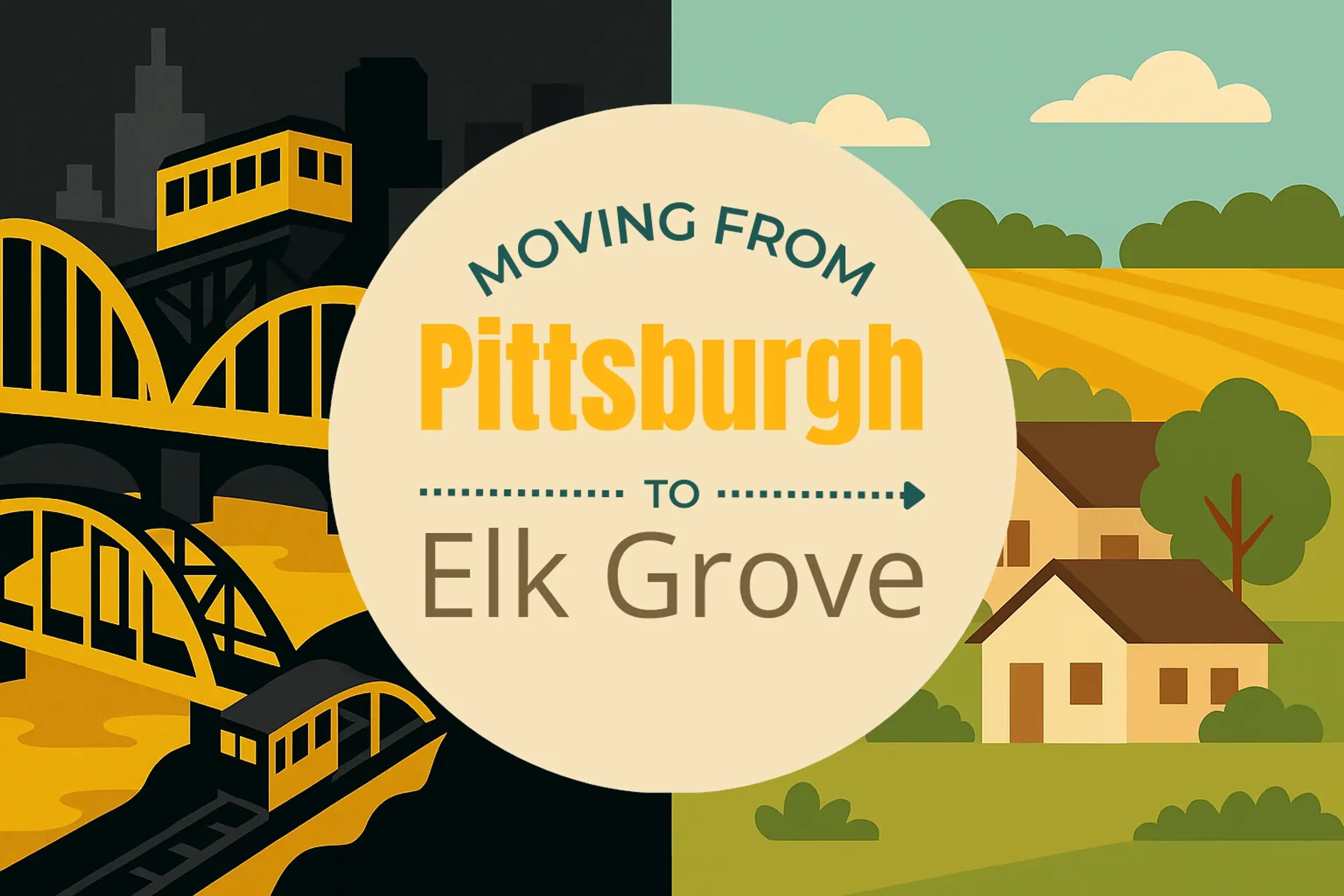 Side-by-side comparison of Pittsburgh to Elk Grove moving companies