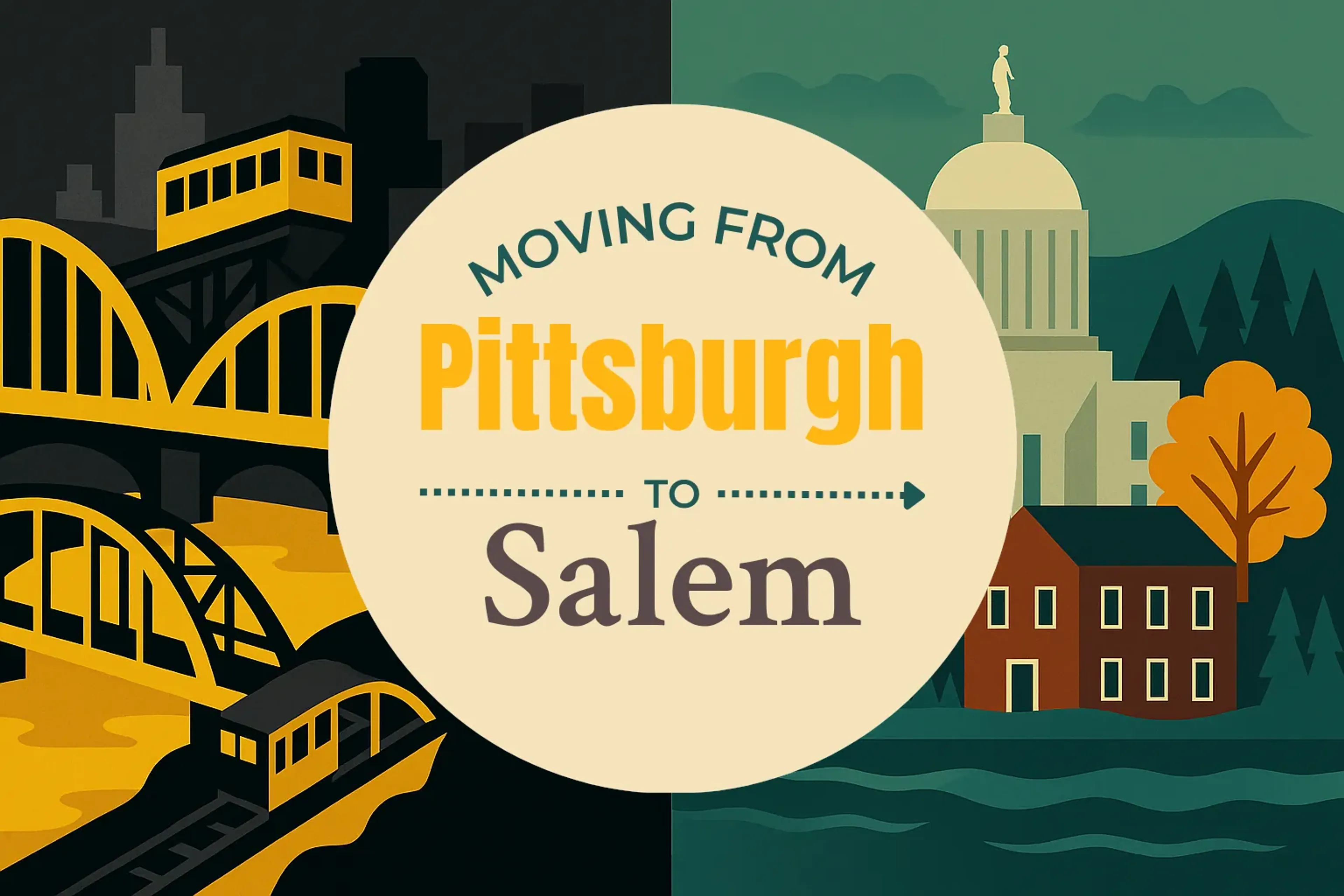 Side-by-side comparison of Pittsburgh to Salem moving companies