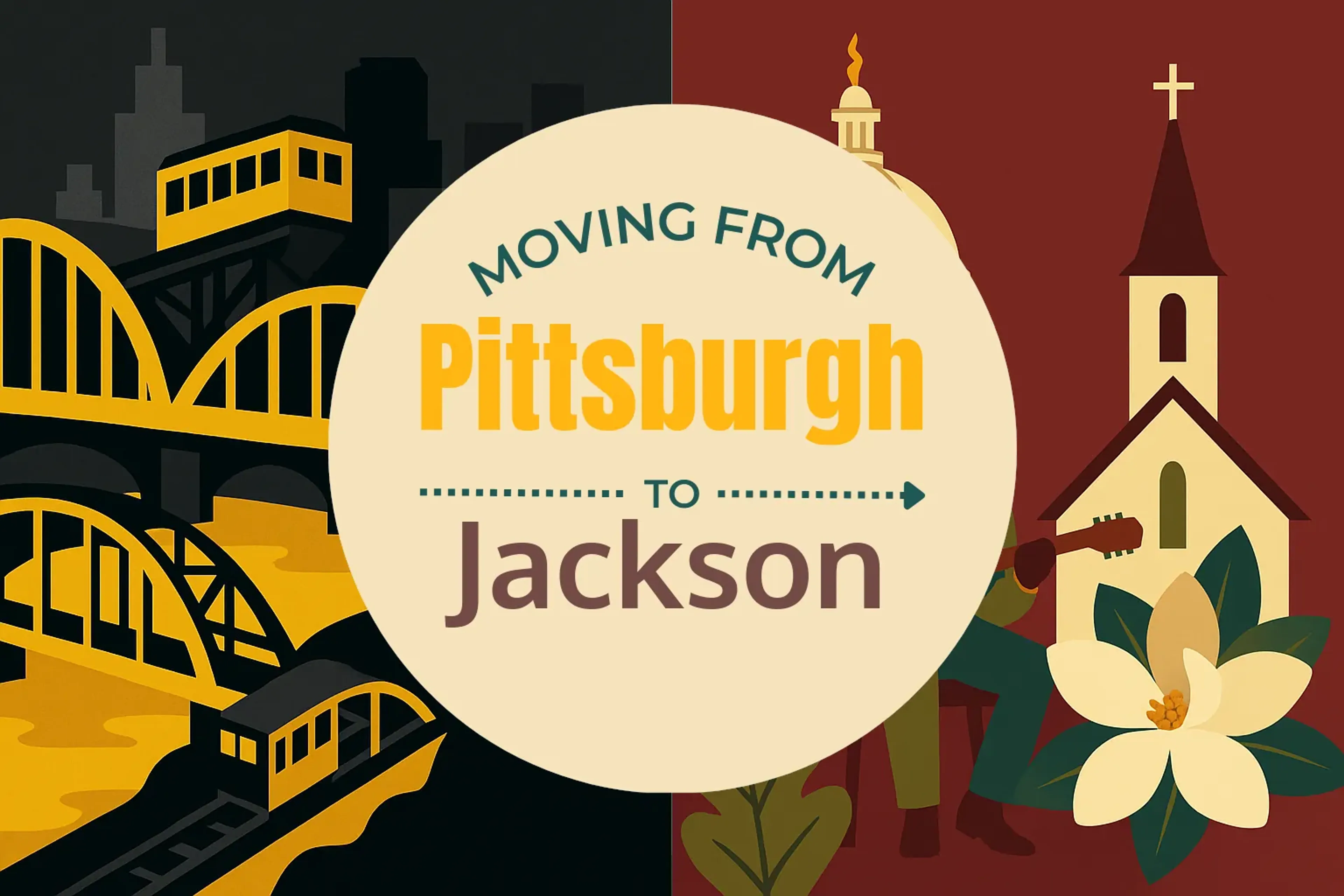 Side-by-side comparison of Pittsburgh to Jackson moving companies