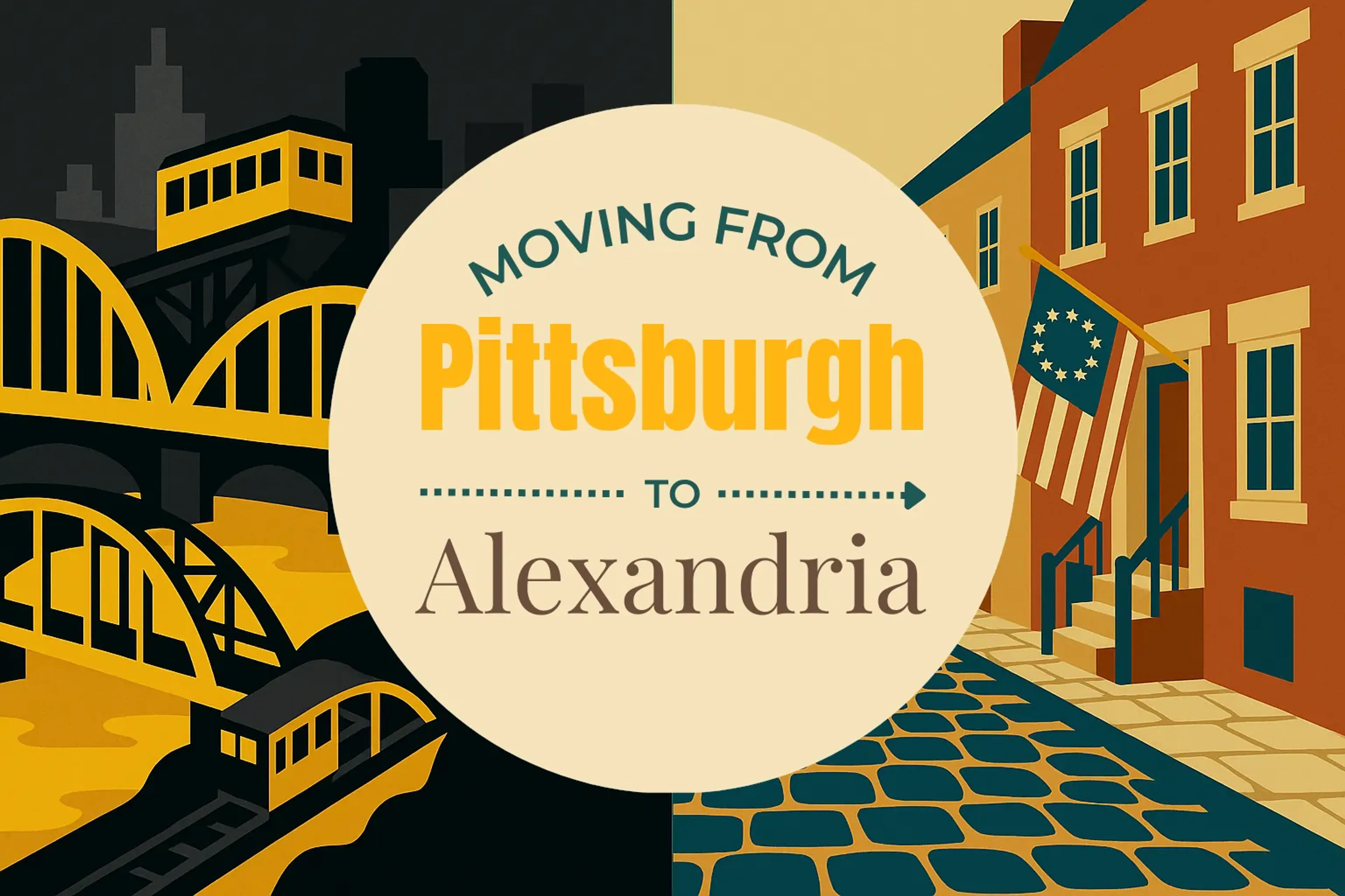 Side-by-side comparison of Pittsburgh to Alexandria moving companies