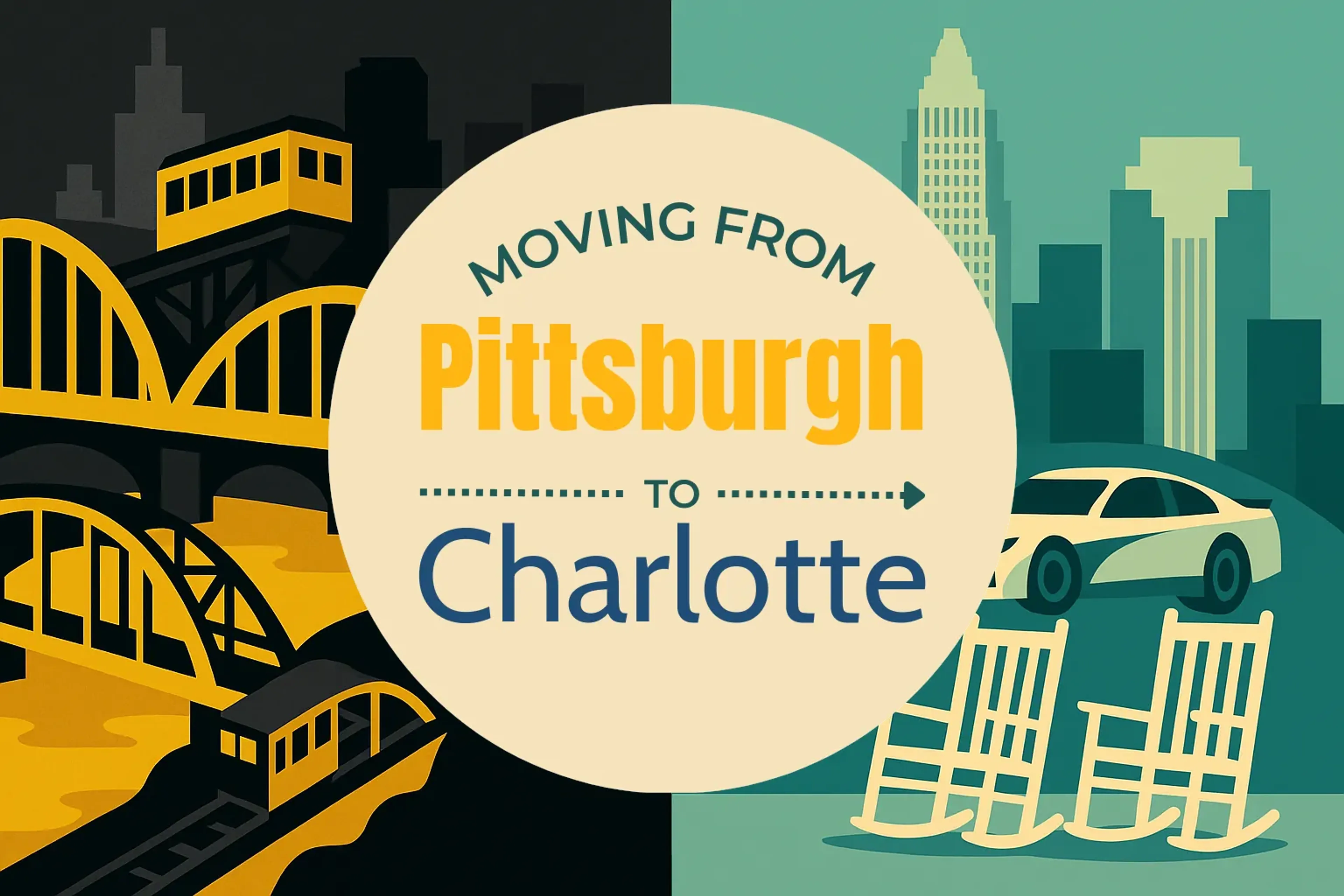 Side-by-side comparison of Pittsburgh to Charlotte moving companies