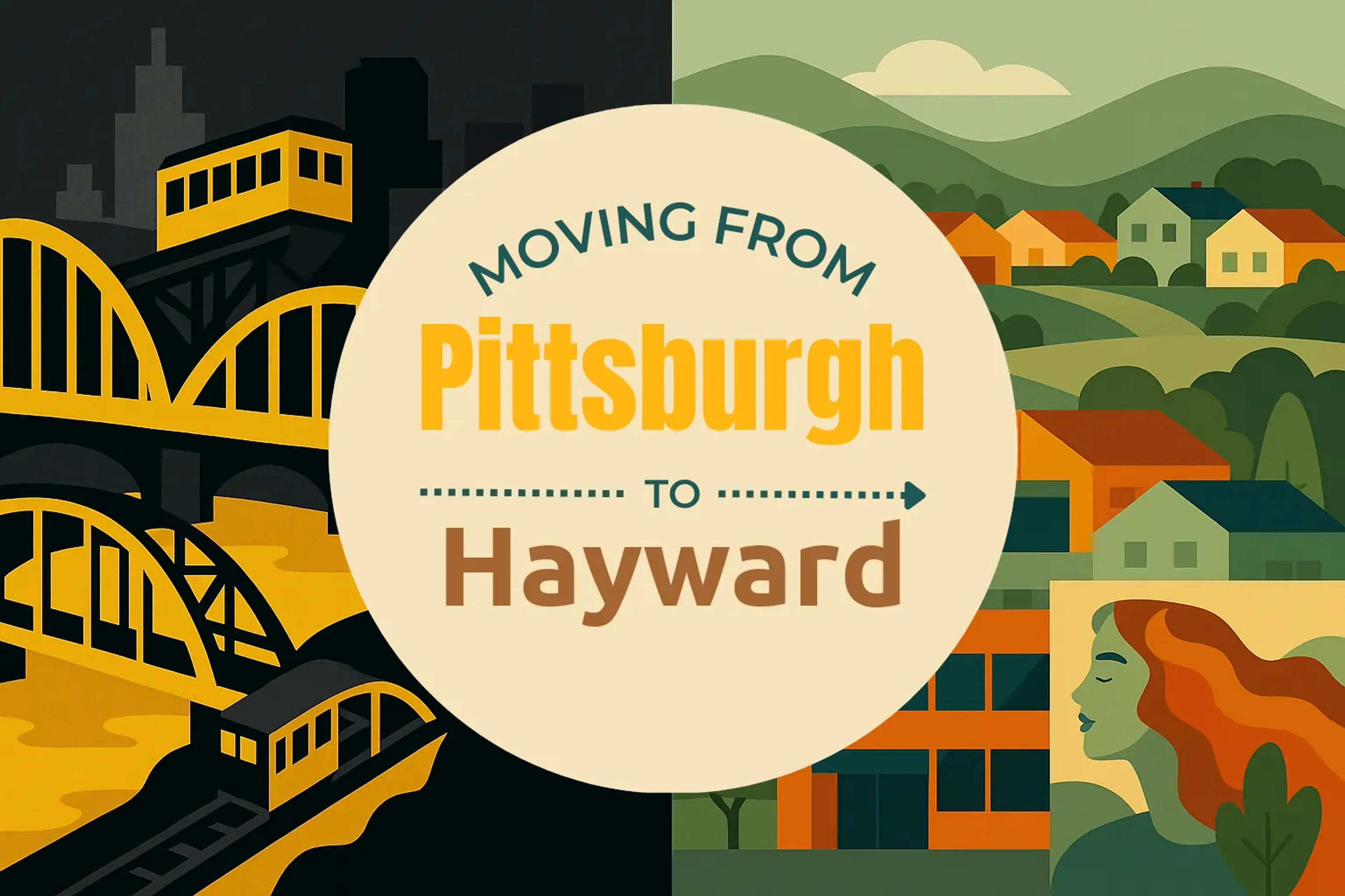 Side-by-side comparison of Pittsburgh to Hayward moving companies