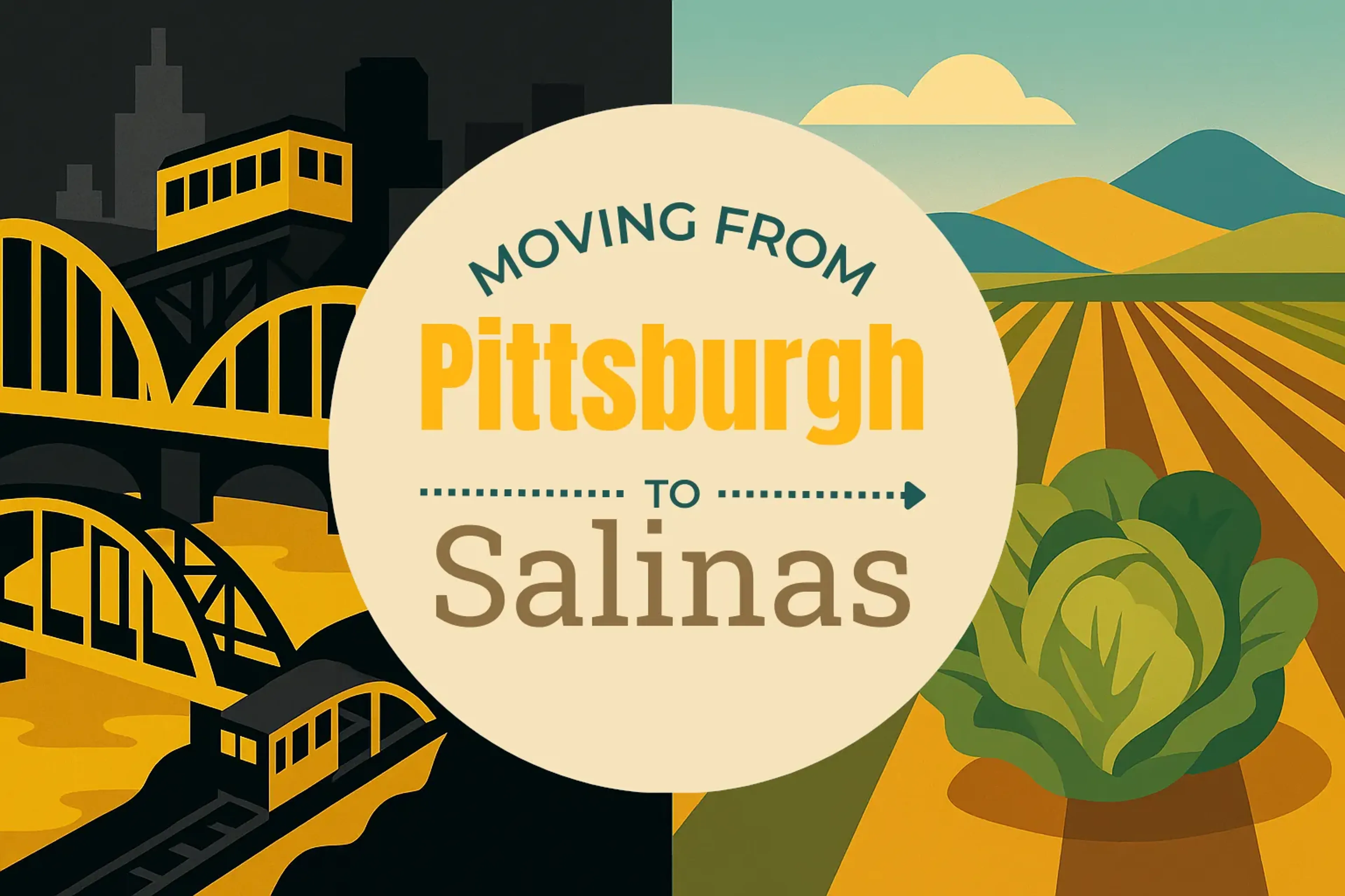Side-by-side comparison of Pittsburgh to Salinas moving companies