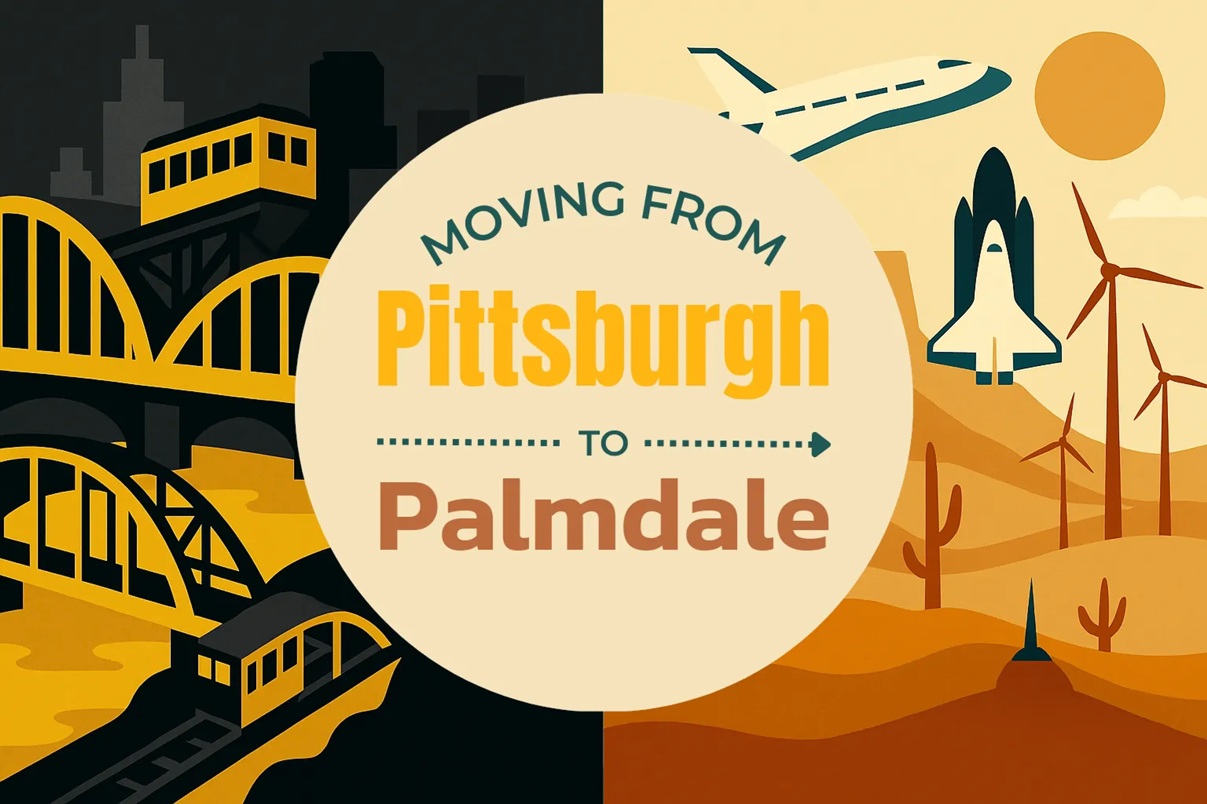 Side-by-side comparison of Pittsburgh to Palmdale moving companies