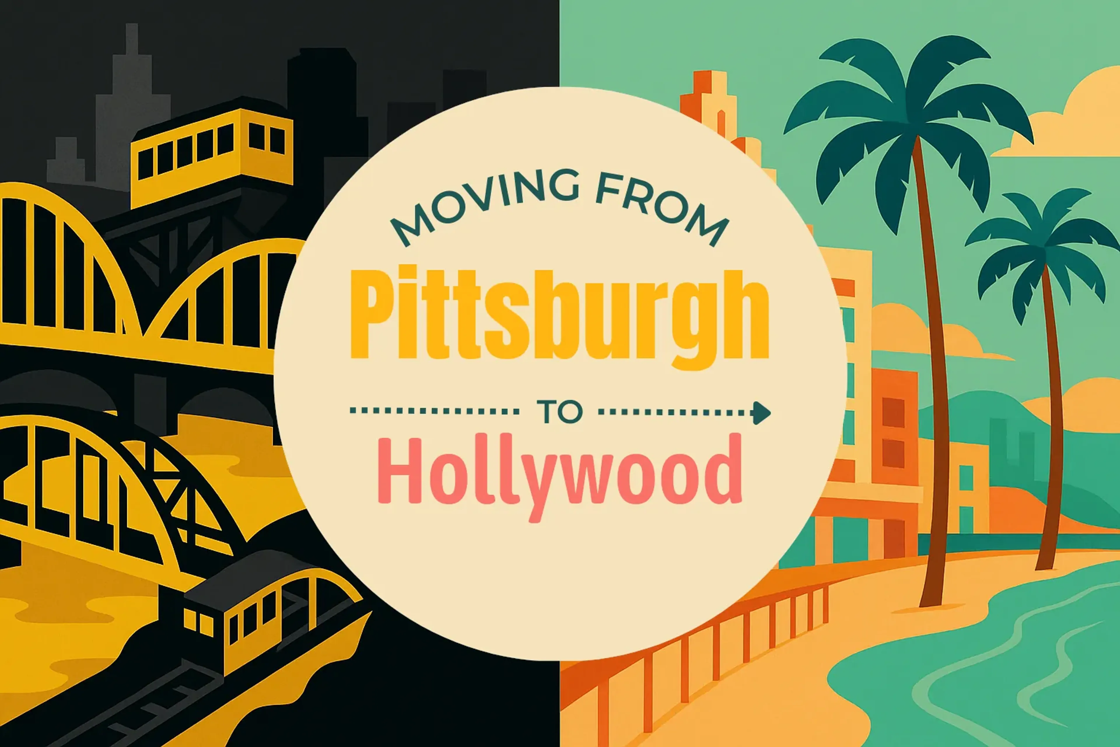 Side-by-side comparison of Pittsburgh to Hollywood moving companies