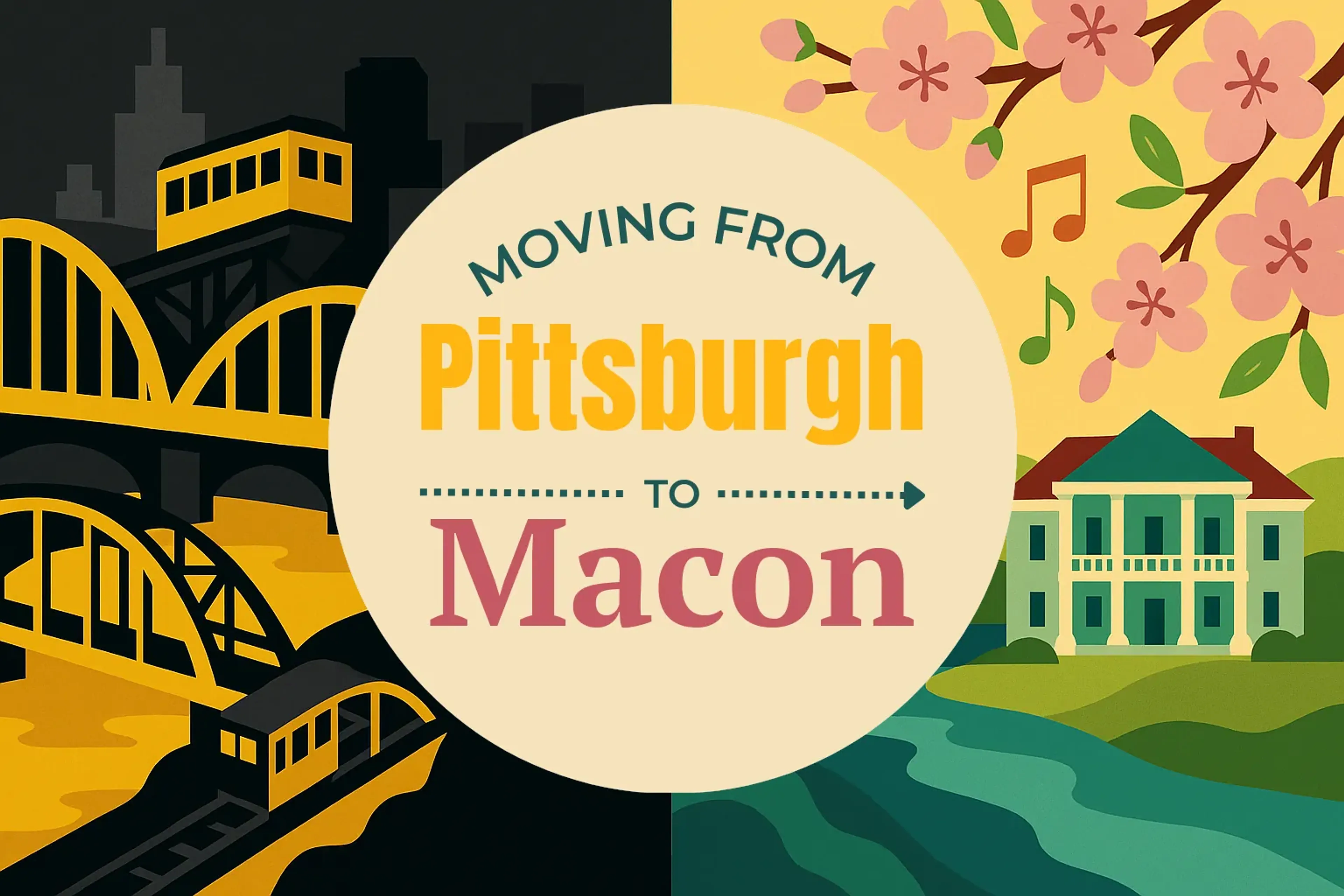 Side-by-side comparison of Pittsburgh to Macon moving companies