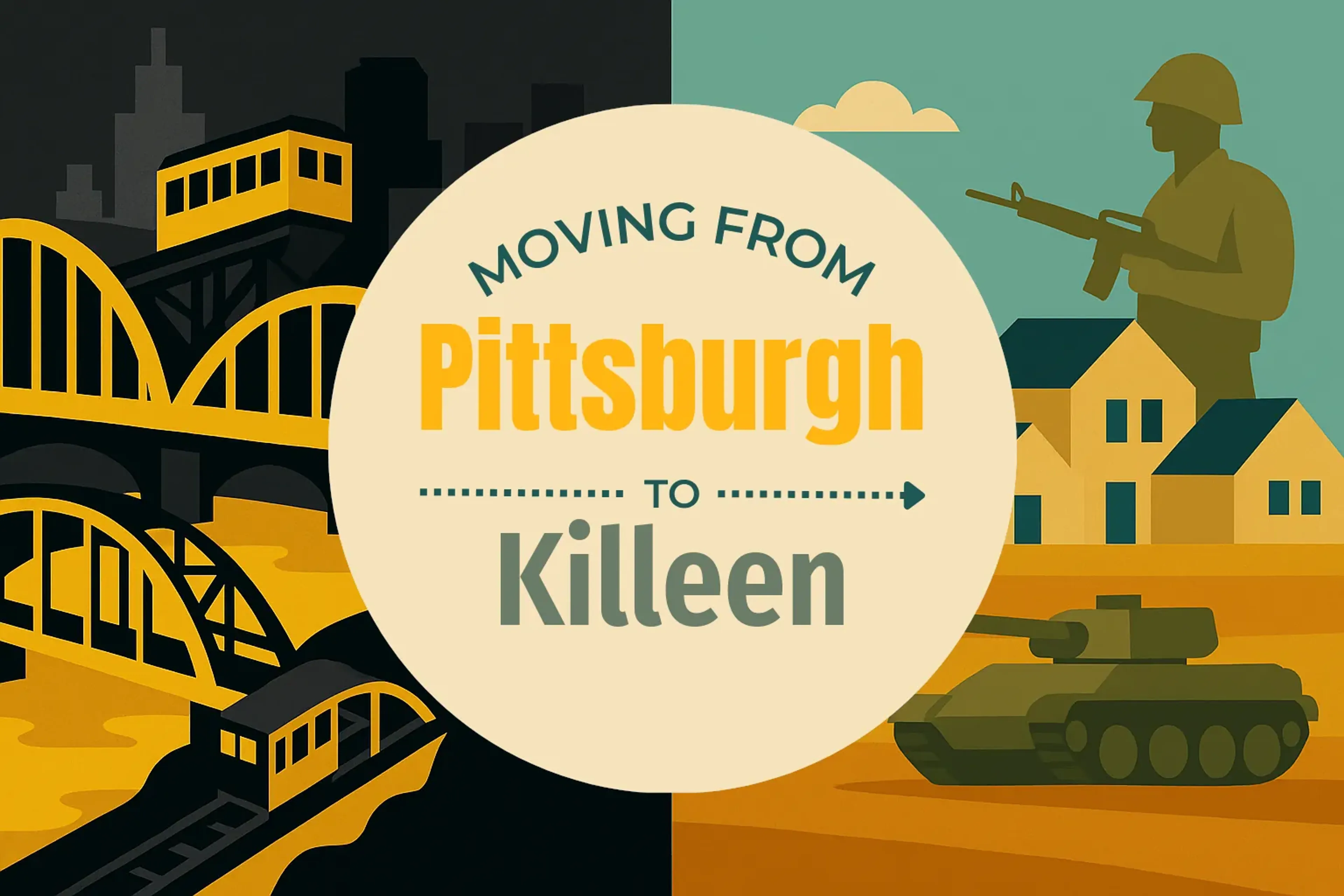 Side-by-side comparison of Pittsburgh to Killeen moving companies