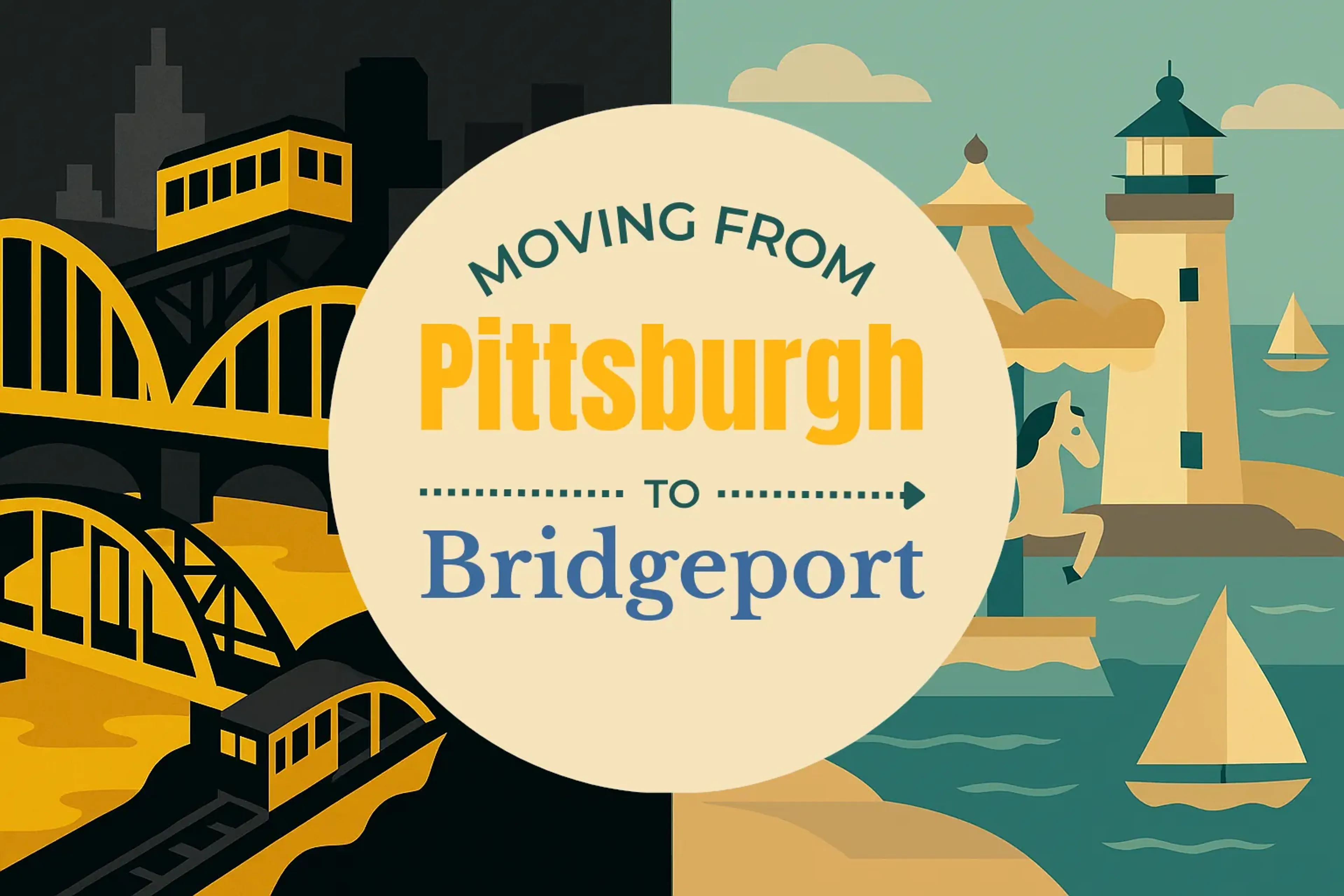 Side-by-side comparison of Pittsburgh to Bridgeport moving companies
