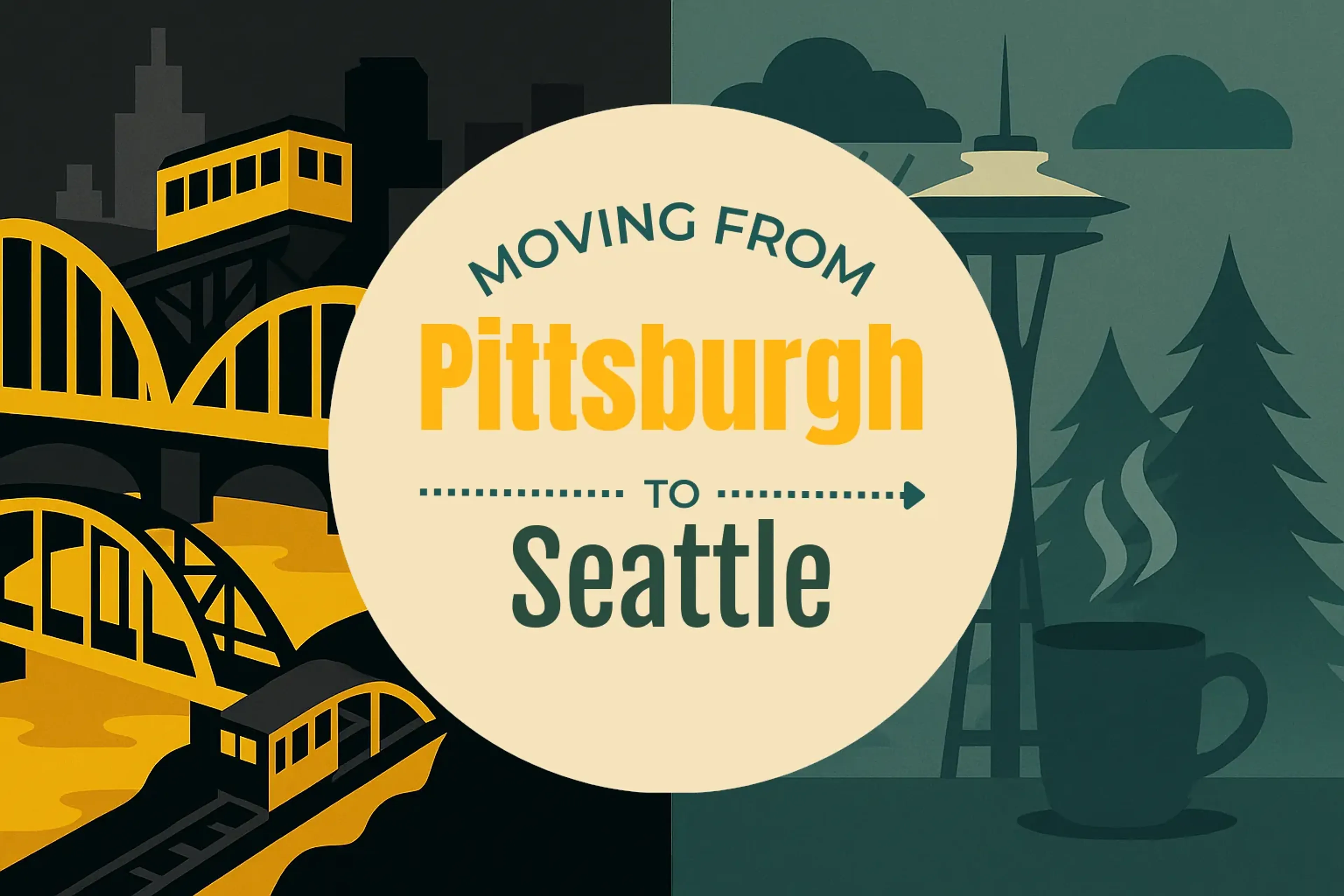 Side-by-side comparison of Pittsburgh to Seattle moving companies