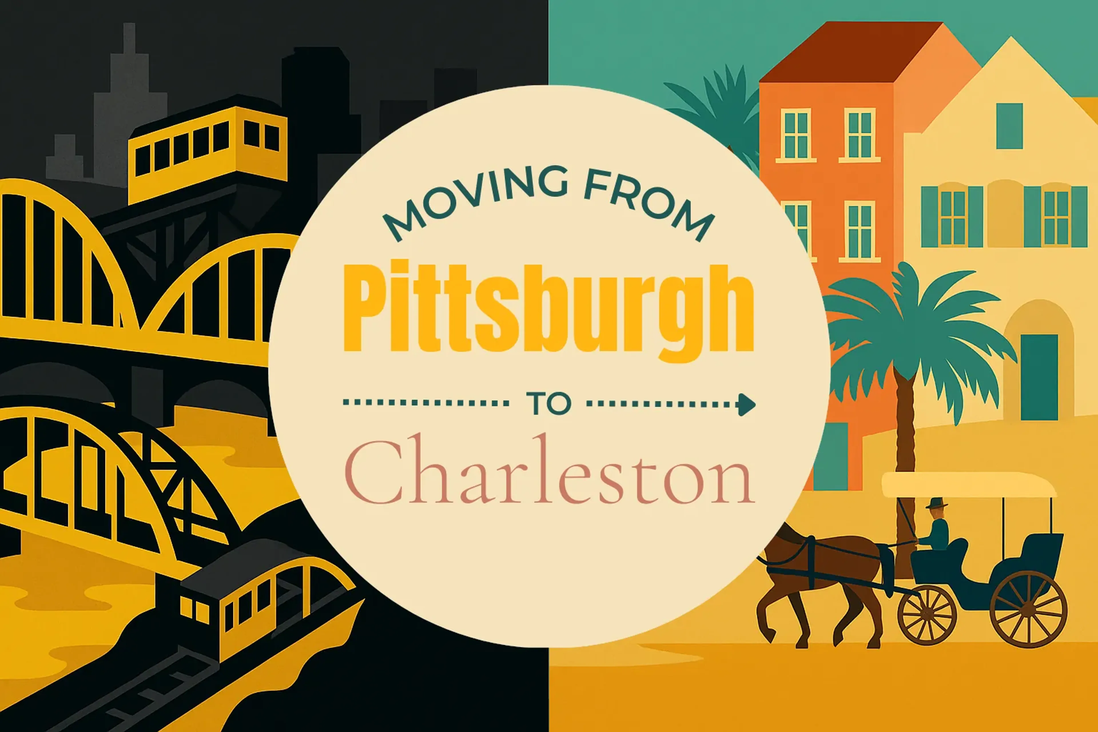 Side-by-side comparison of Pittsburgh to Charleston moving companies