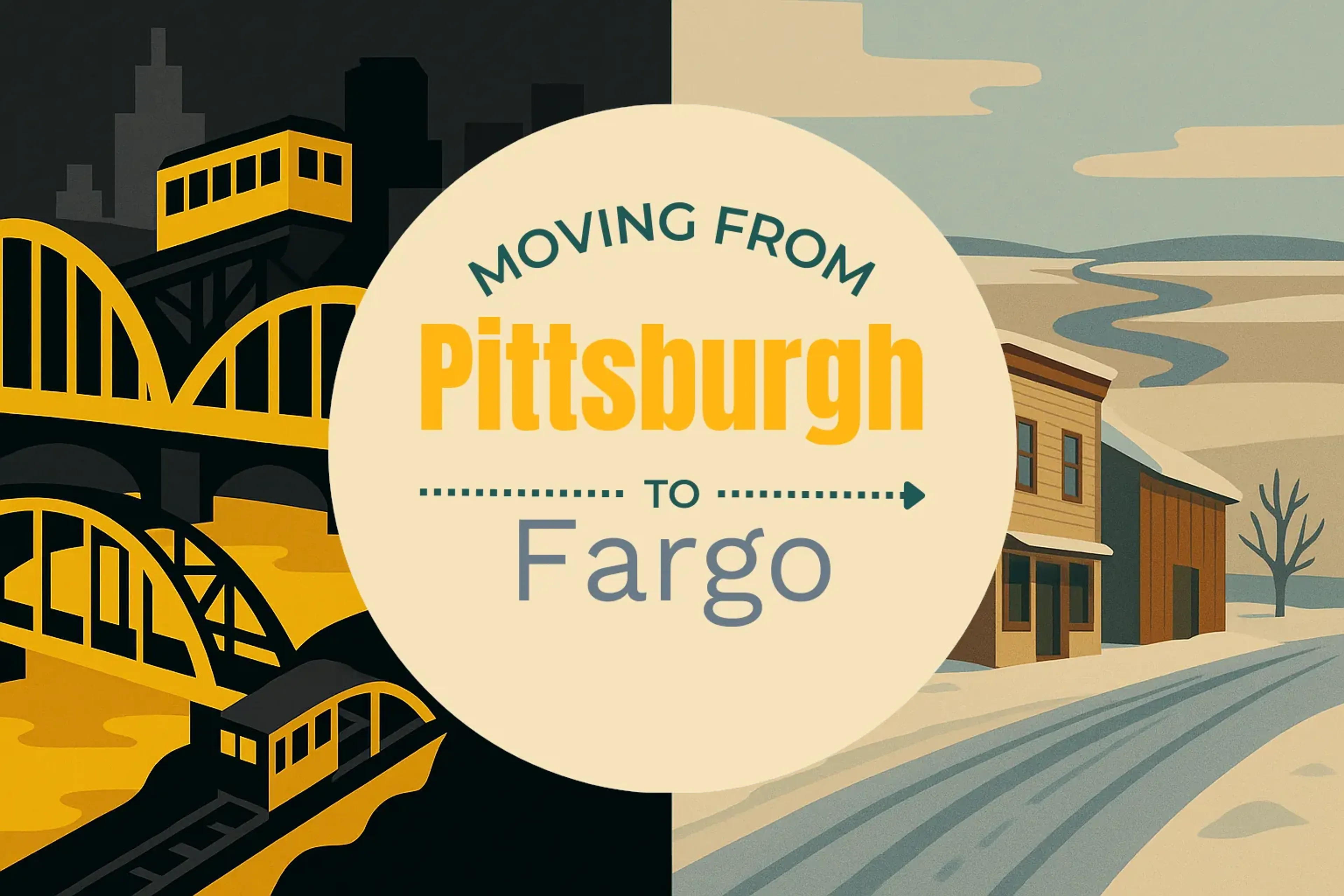 Side-by-side comparison of Pittsburgh to Fargo moving companies