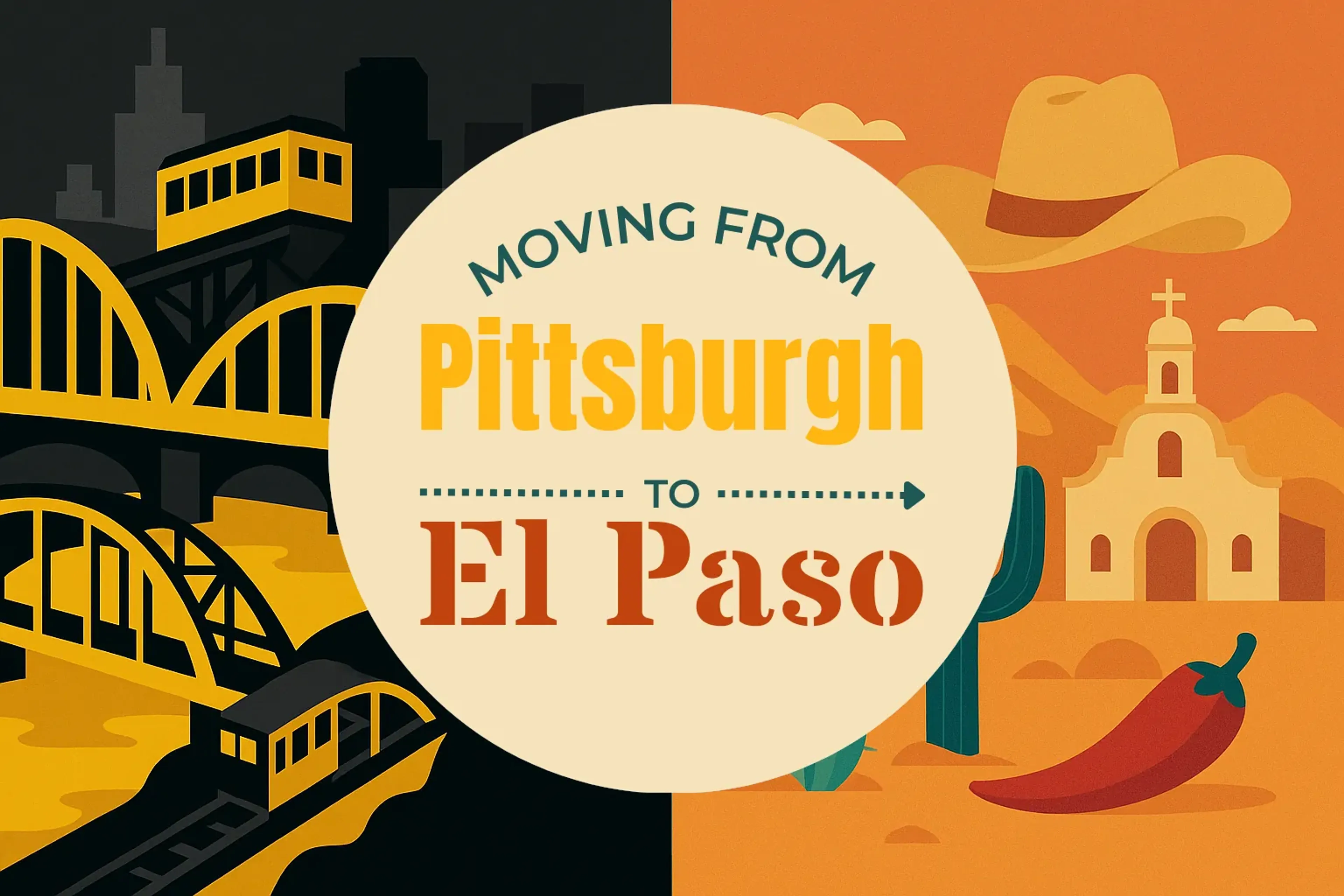 Side-by-side comparison of Pittsburgh to El Paso moving companies