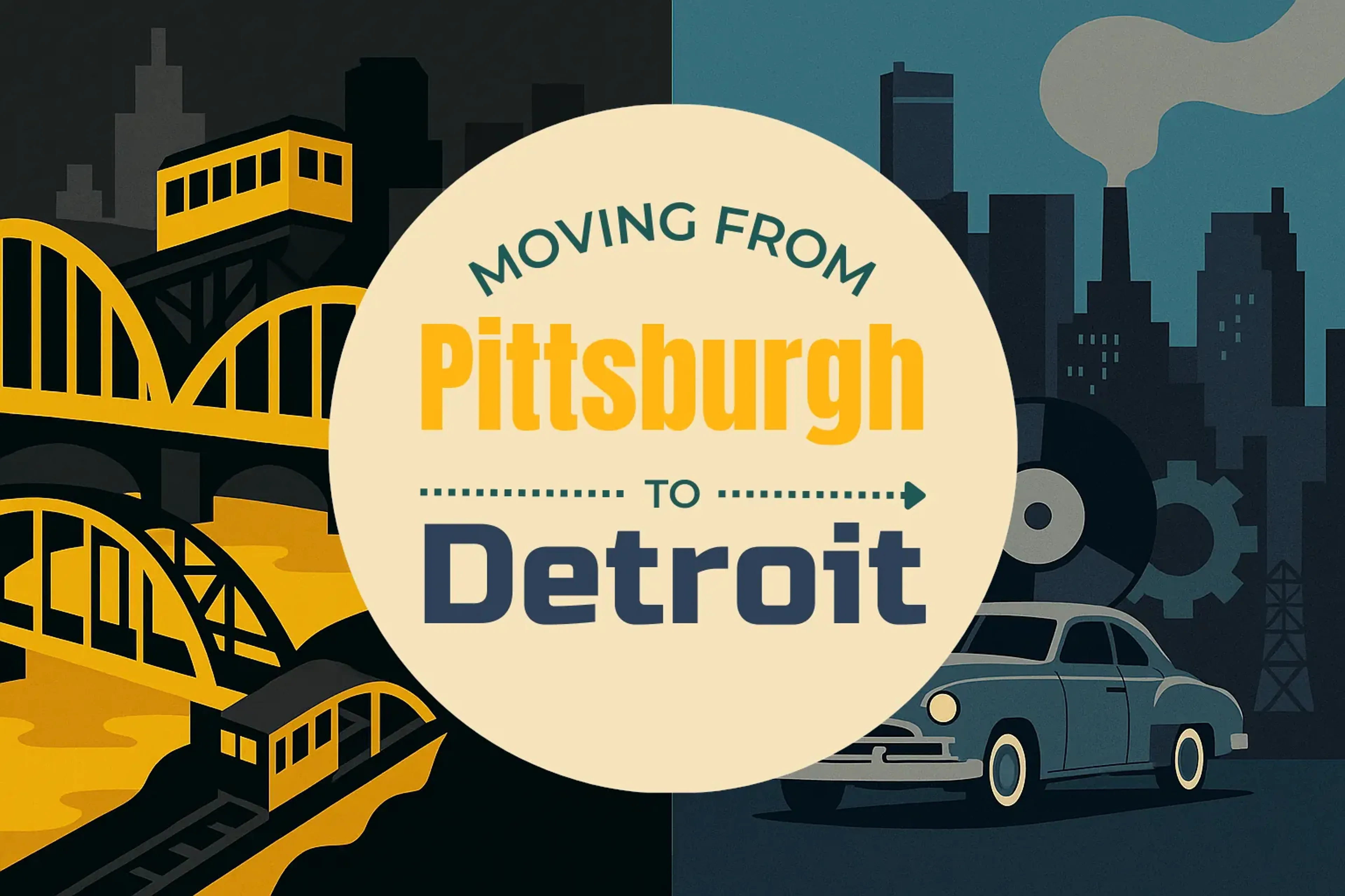 Side-by-side comparison of Pittsburgh to Detroit moving companies