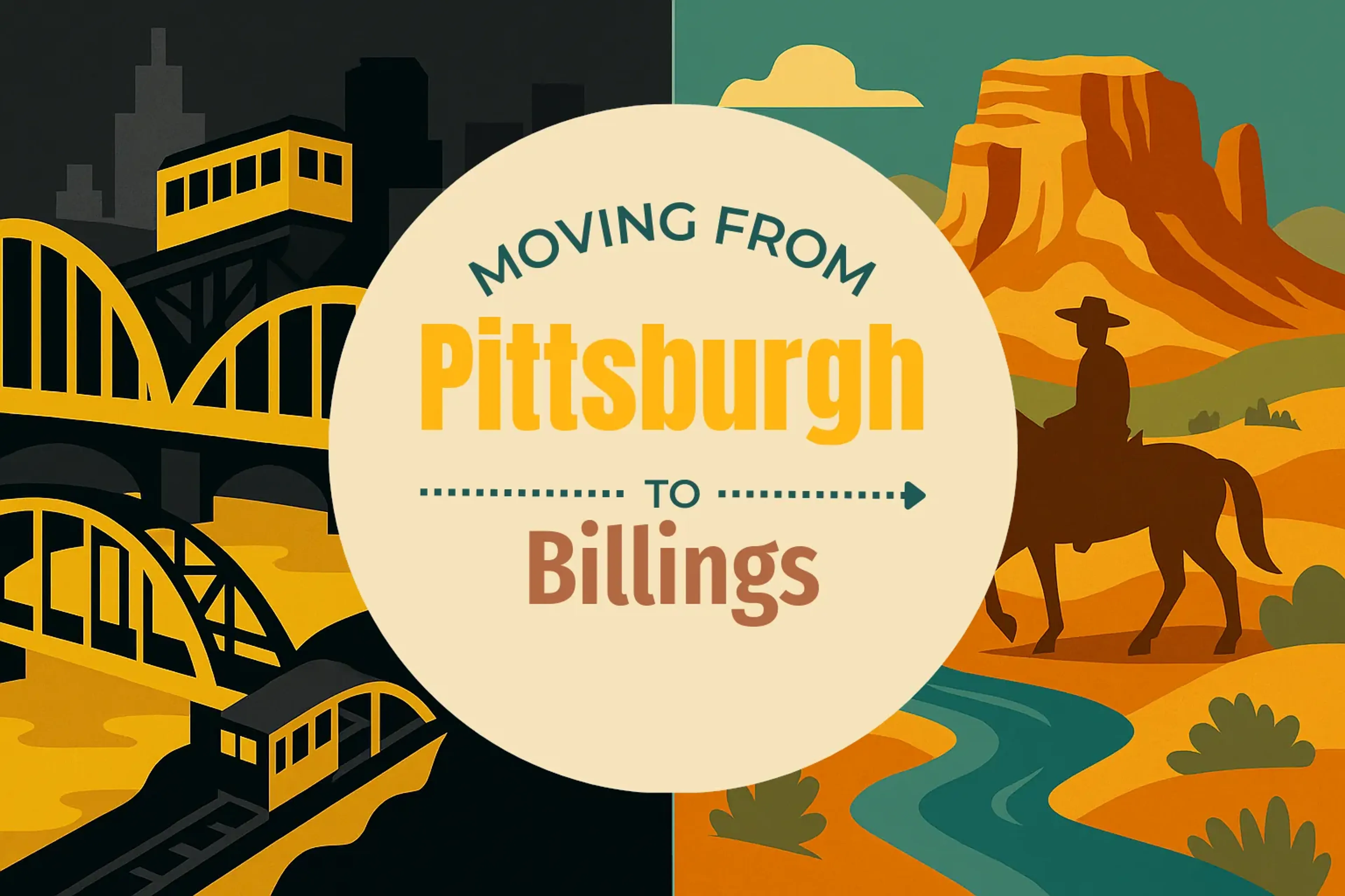 Side-by-side comparison of Pittsburgh to Billings moving companies