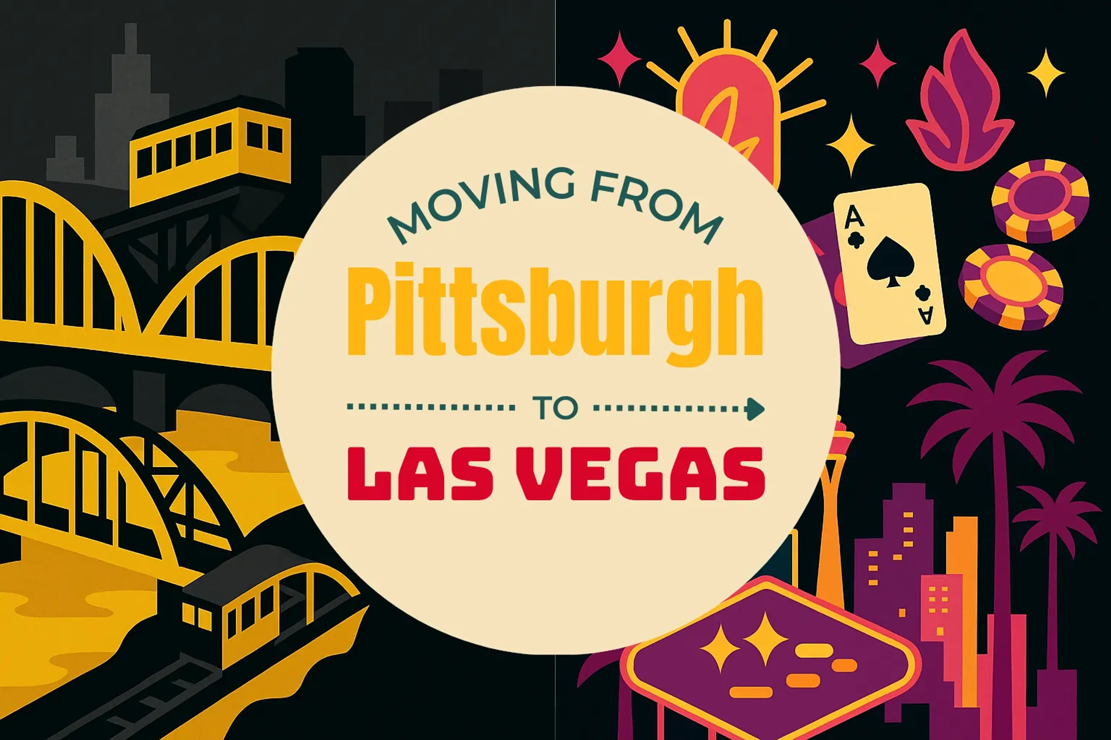 Side-by-side comparison of Pittsburgh to Las Vegas moving companies