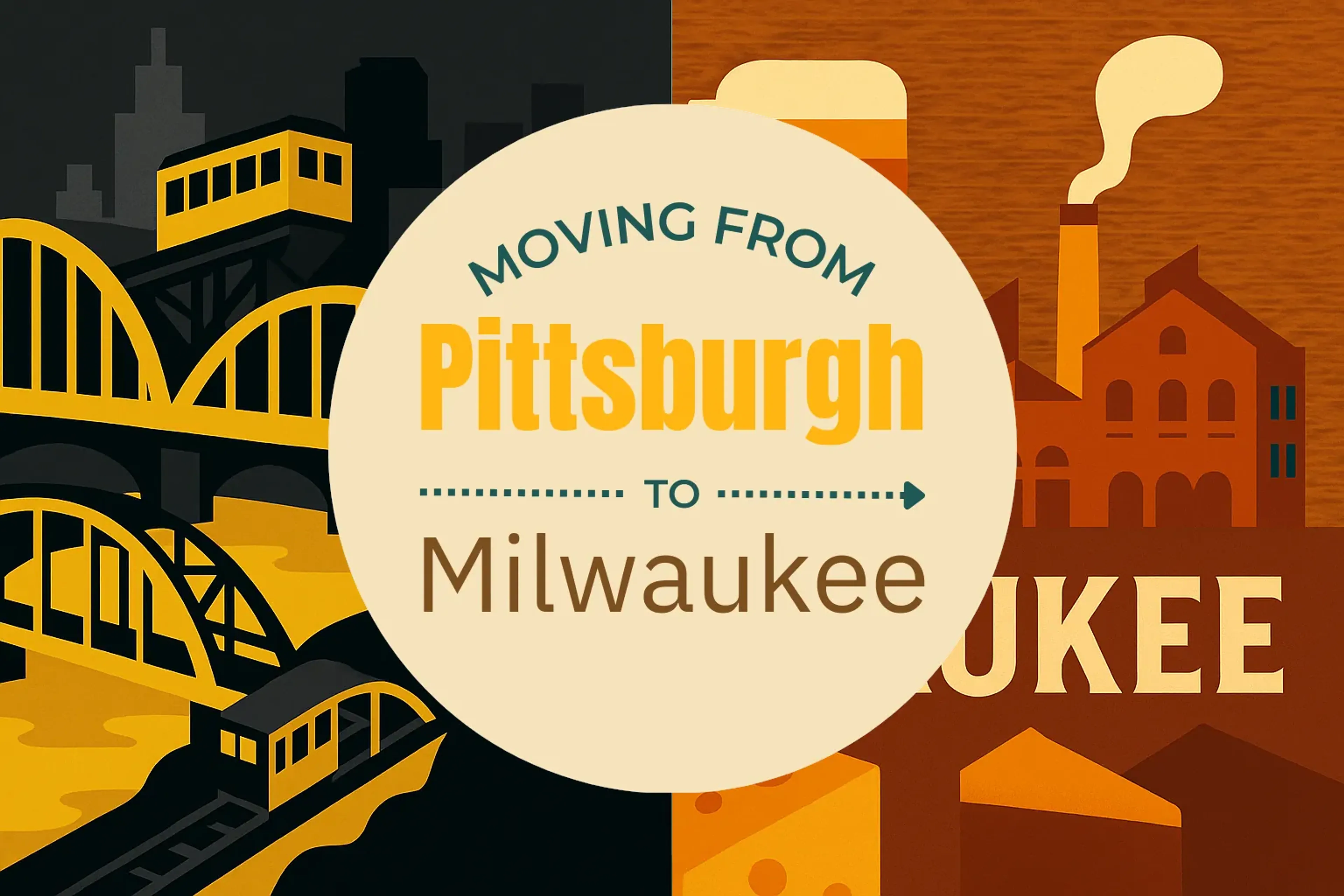 Side-by-side comparison of Pittsburgh to Milwaukee moving companies