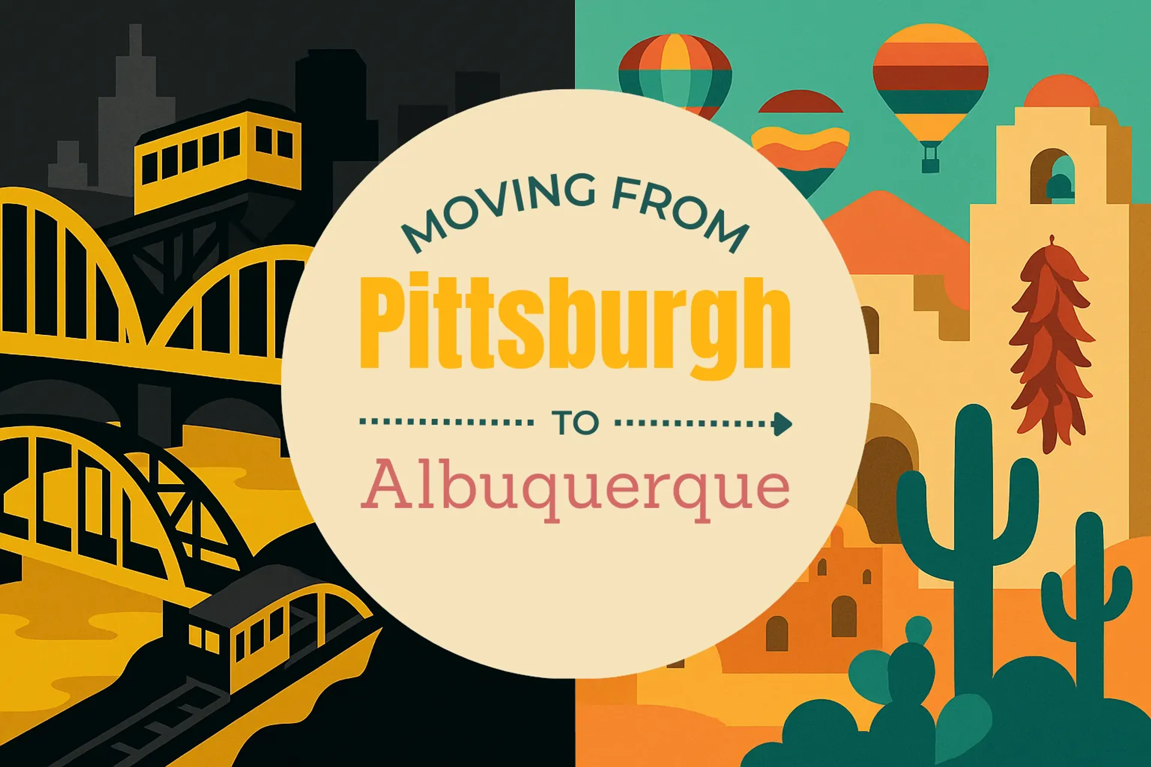 Side-by-side comparison of Pittsburgh to Albuquerque moving companies