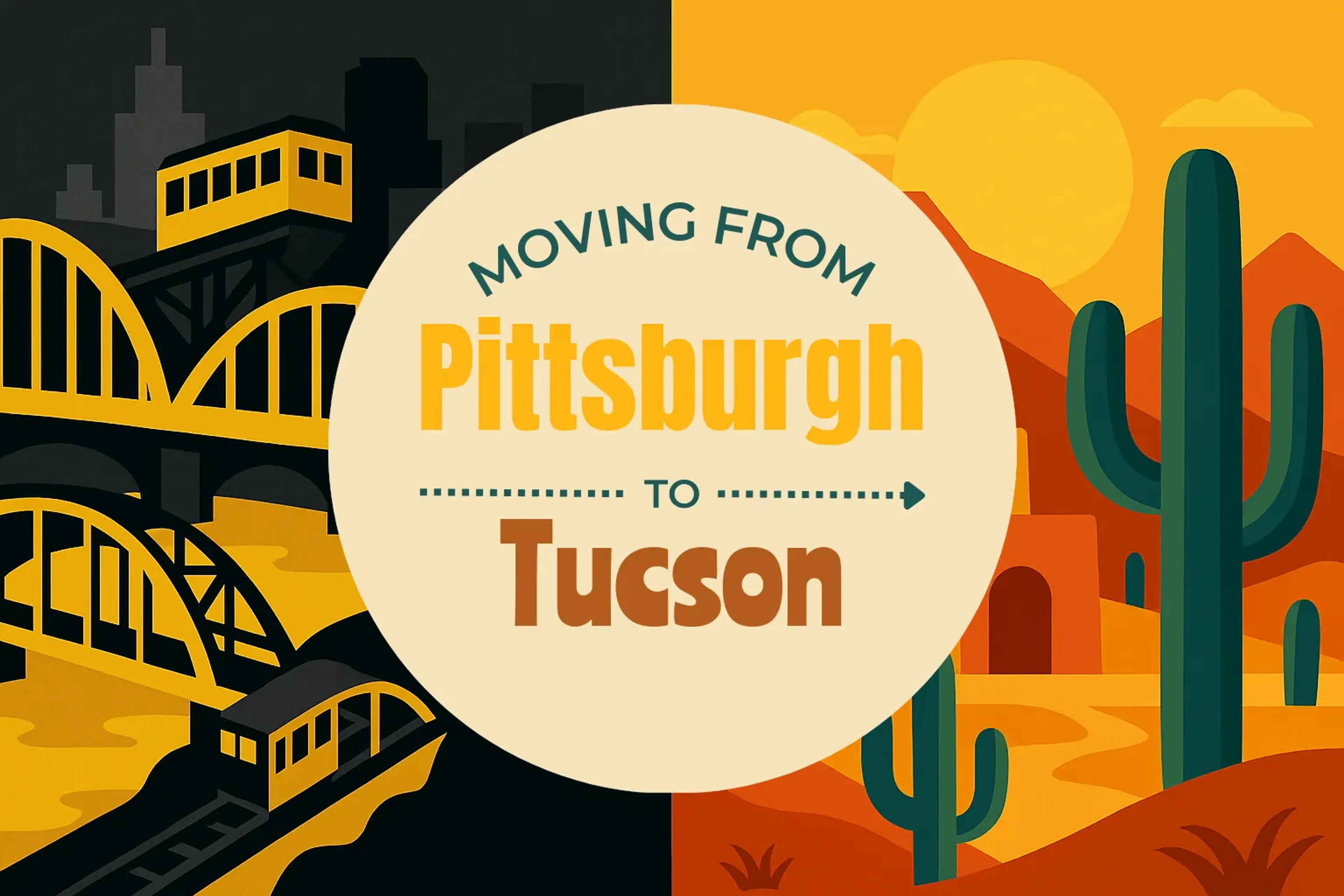 Side-by-side comparison of Pittsburgh to Tucson moving companies