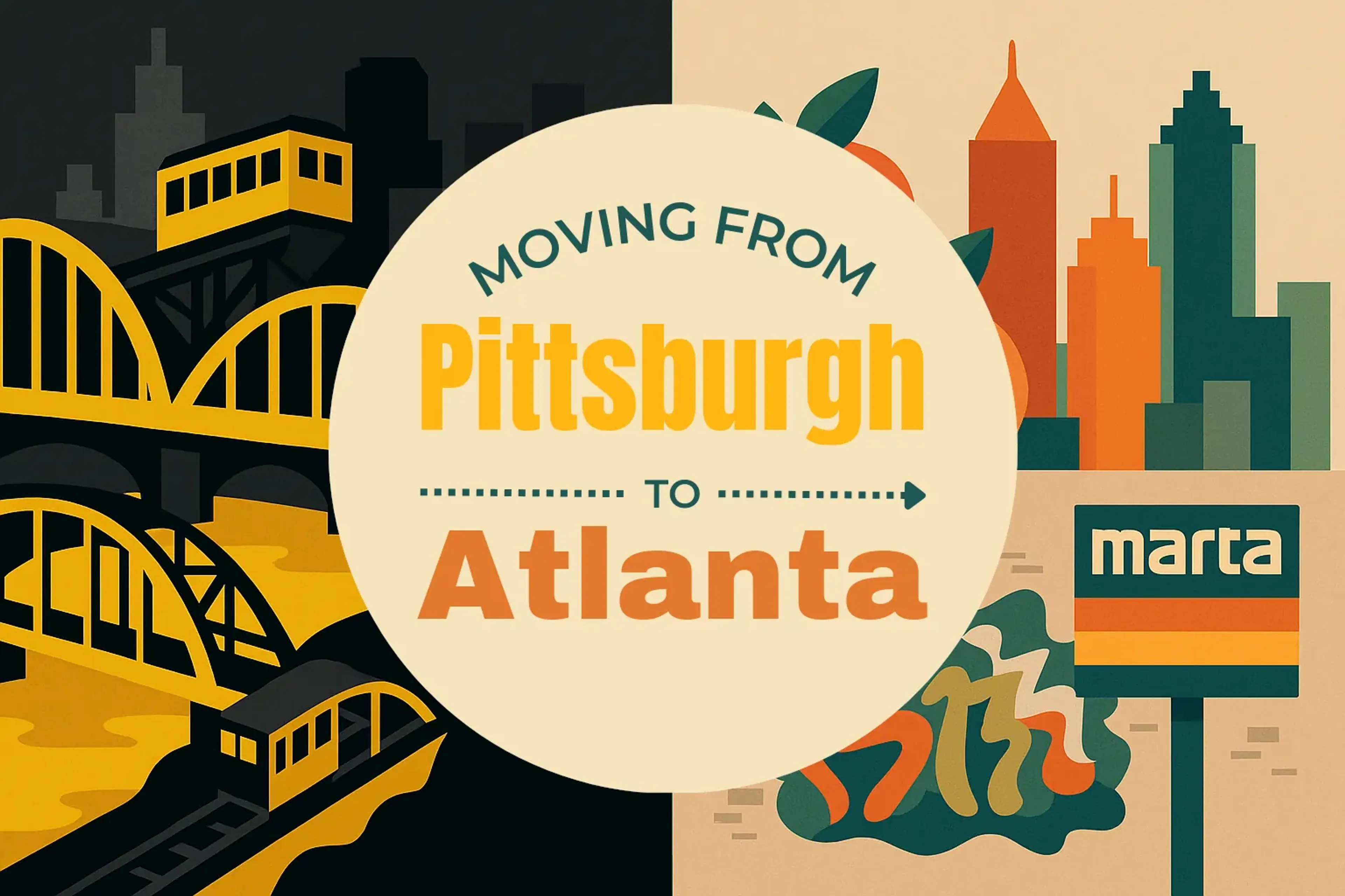 Side-by-side comparison of Pittsburgh to Atlanta moving companies