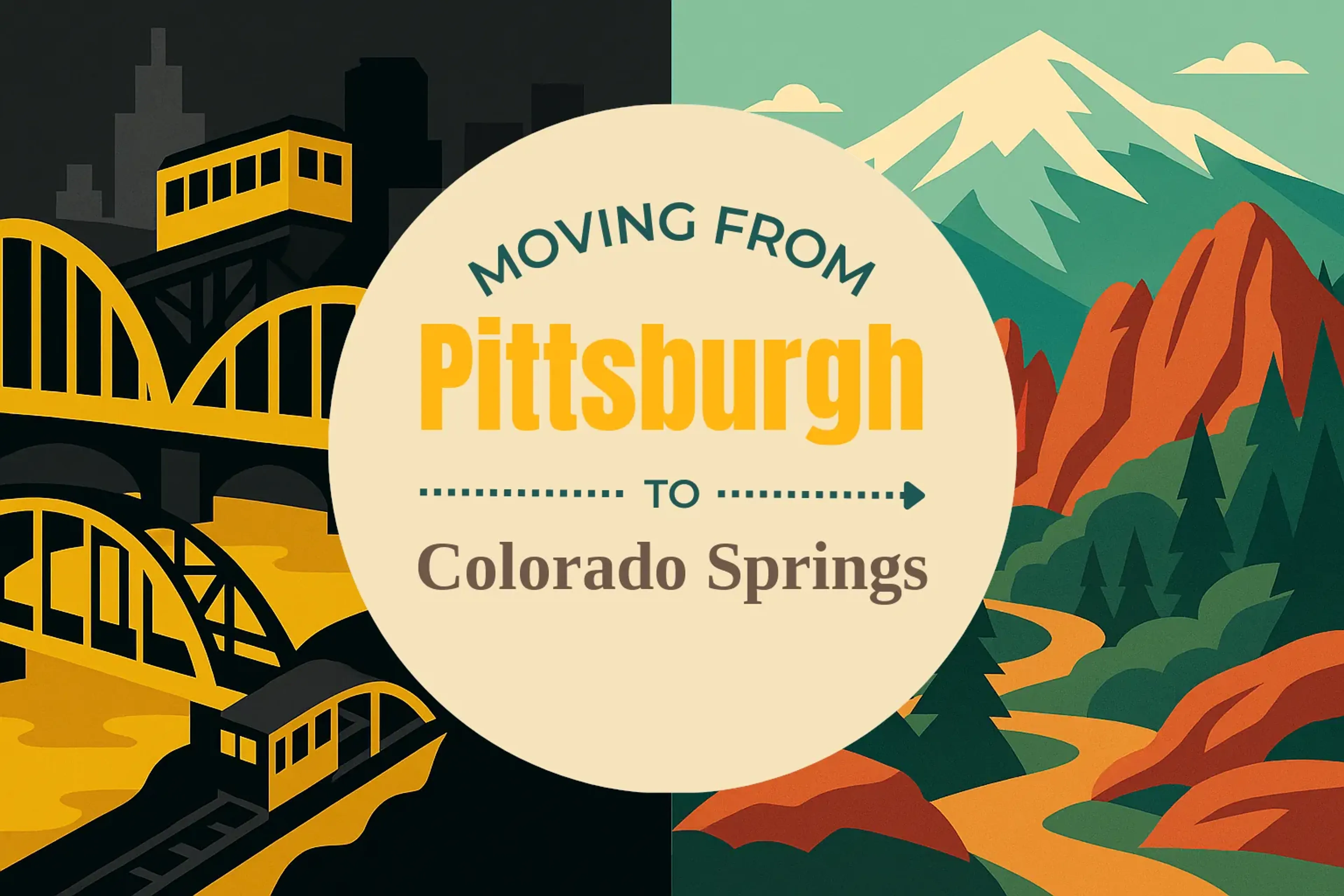 Side-by-side comparison of Pittsburgh to Colorado Springs moving companies