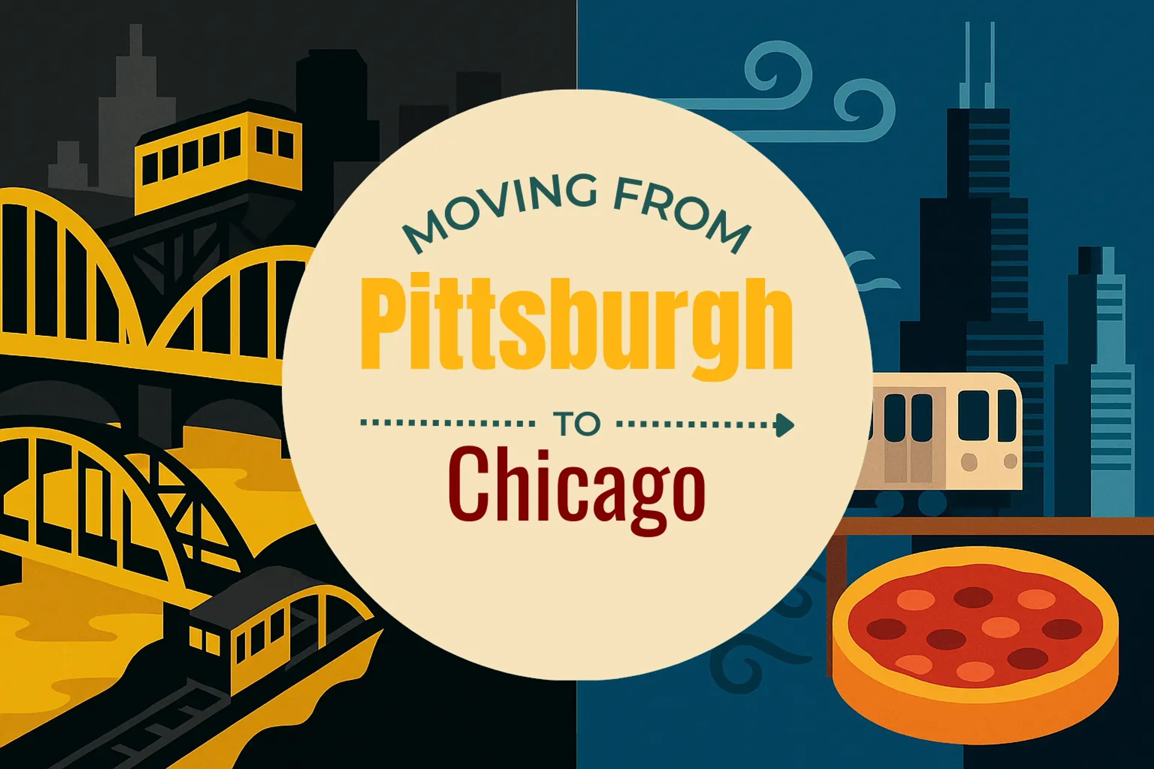 Side-by-side comparison of Pittsburgh to Chicago moving companies