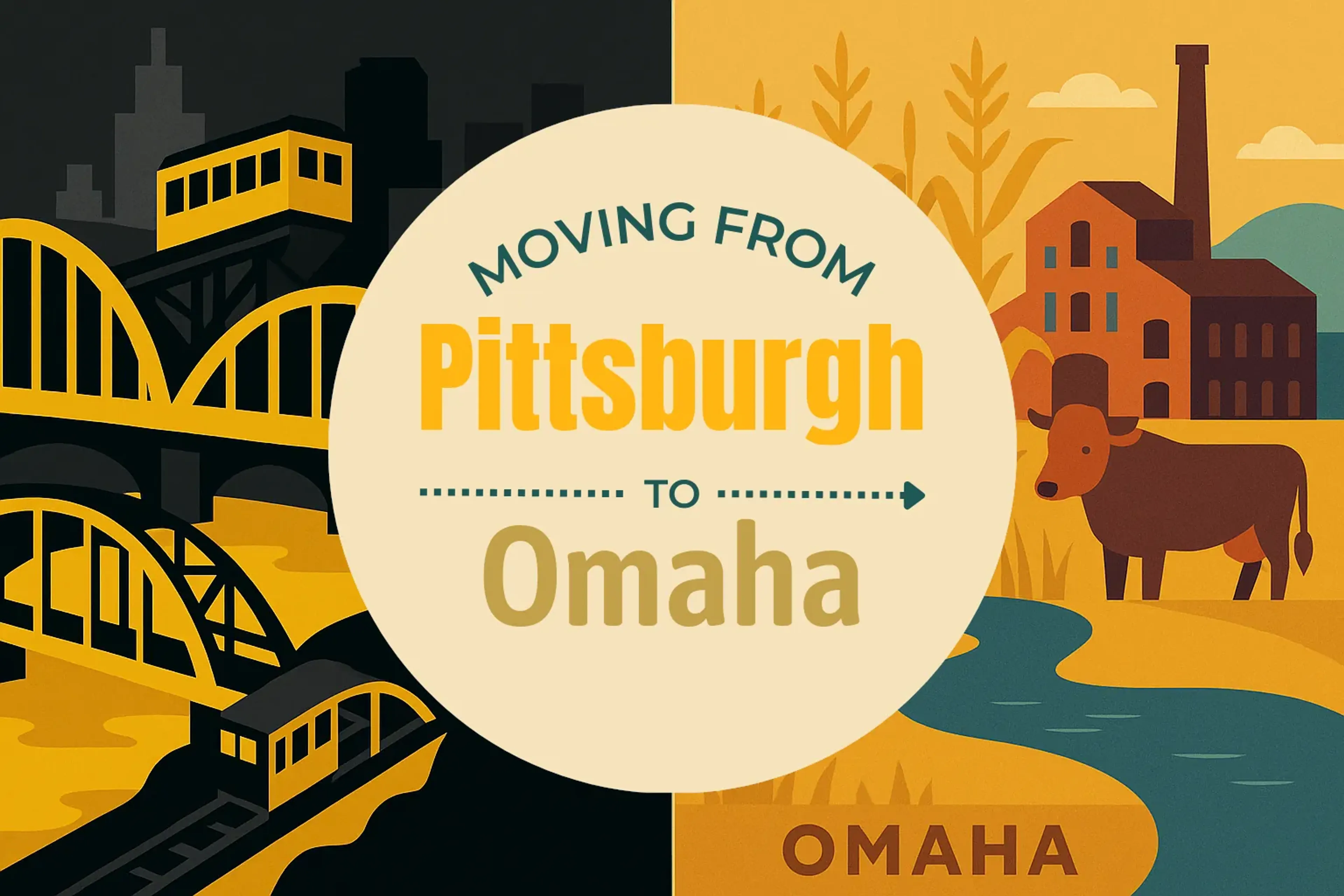 Side-by-side comparison of Pittsburgh to Omaha moving companies