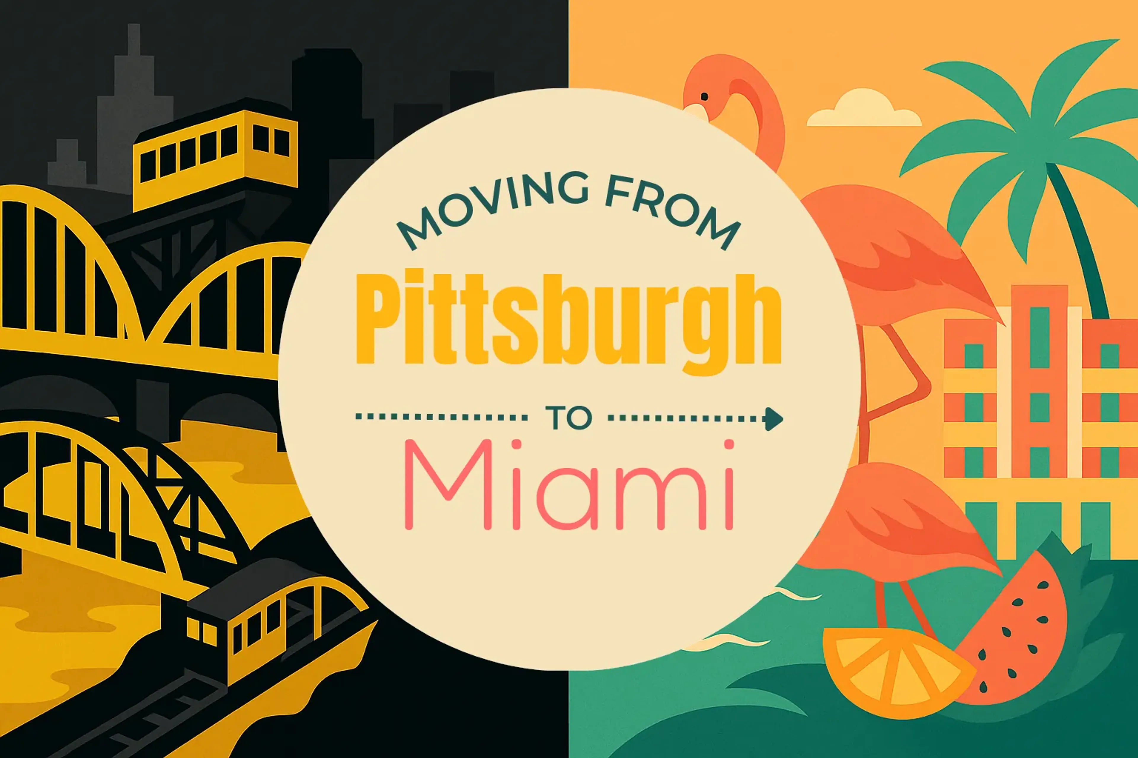 Side-by-side comparison of Pittsburgh to Miami moving companies