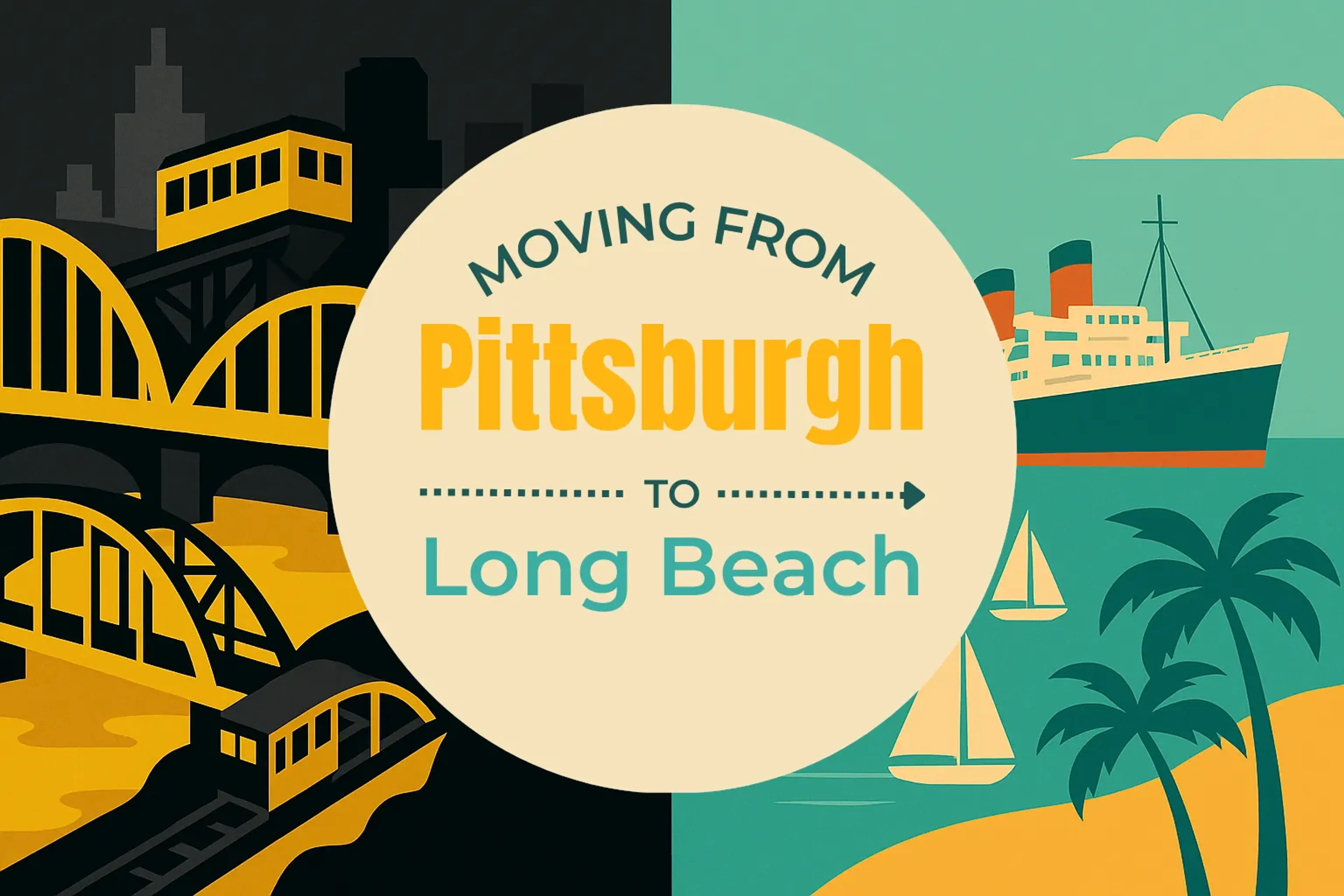 Side-by-side comparison of Pittsburgh to Long Beach moving companies