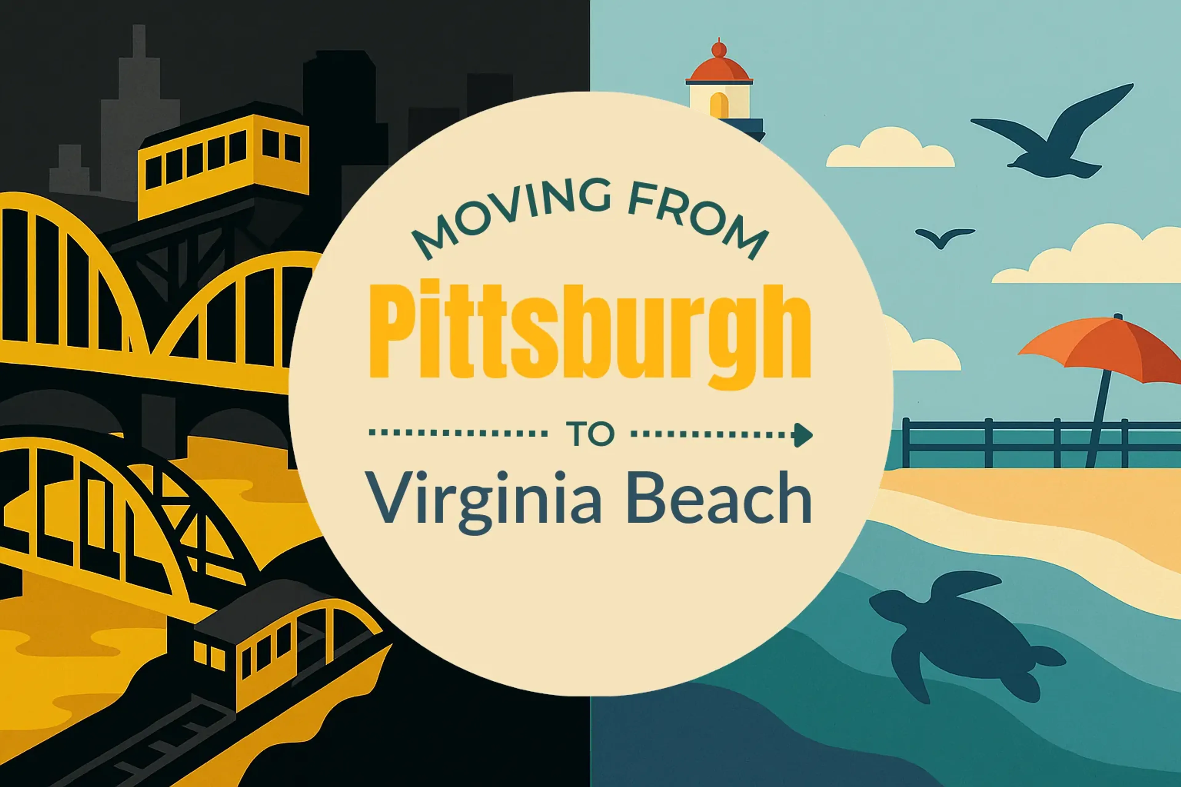 Side-by-side comparison of Pittsburgh to Virginia Beach moving companies