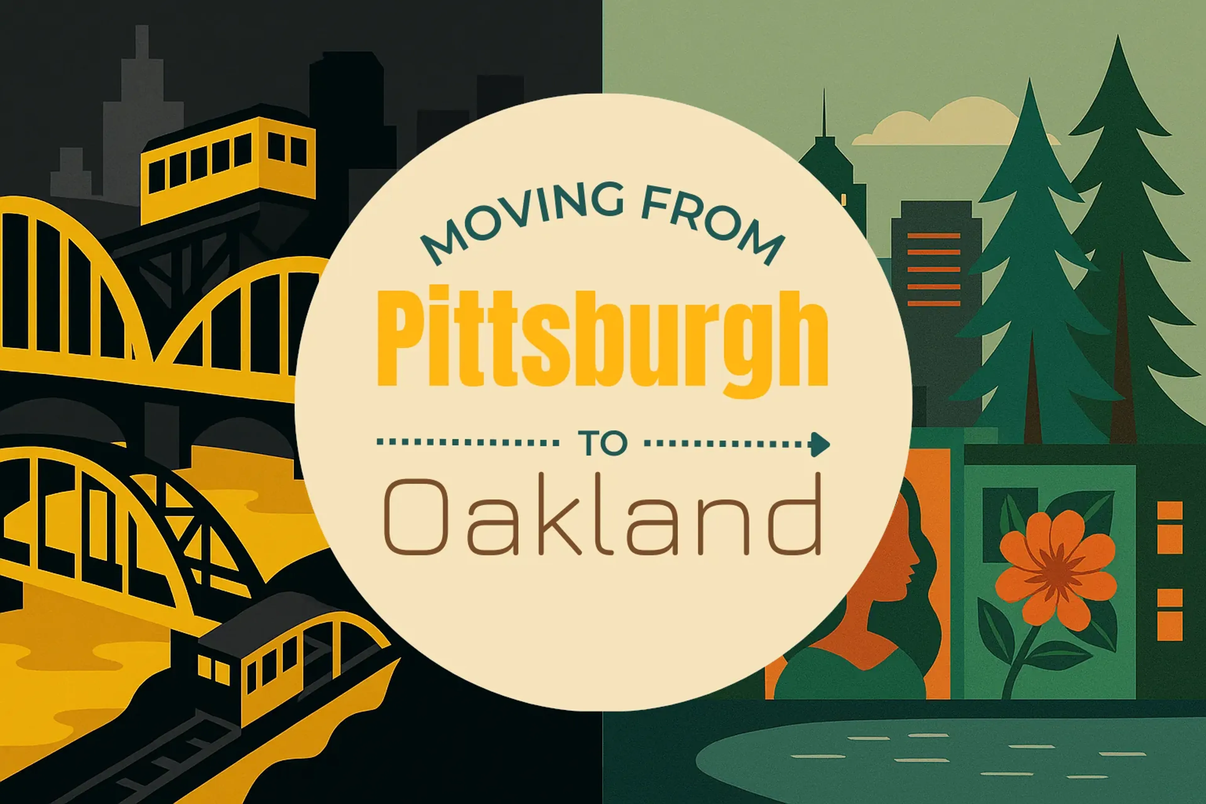 Side-by-side comparison of Pittsburgh to Oakland moving companies