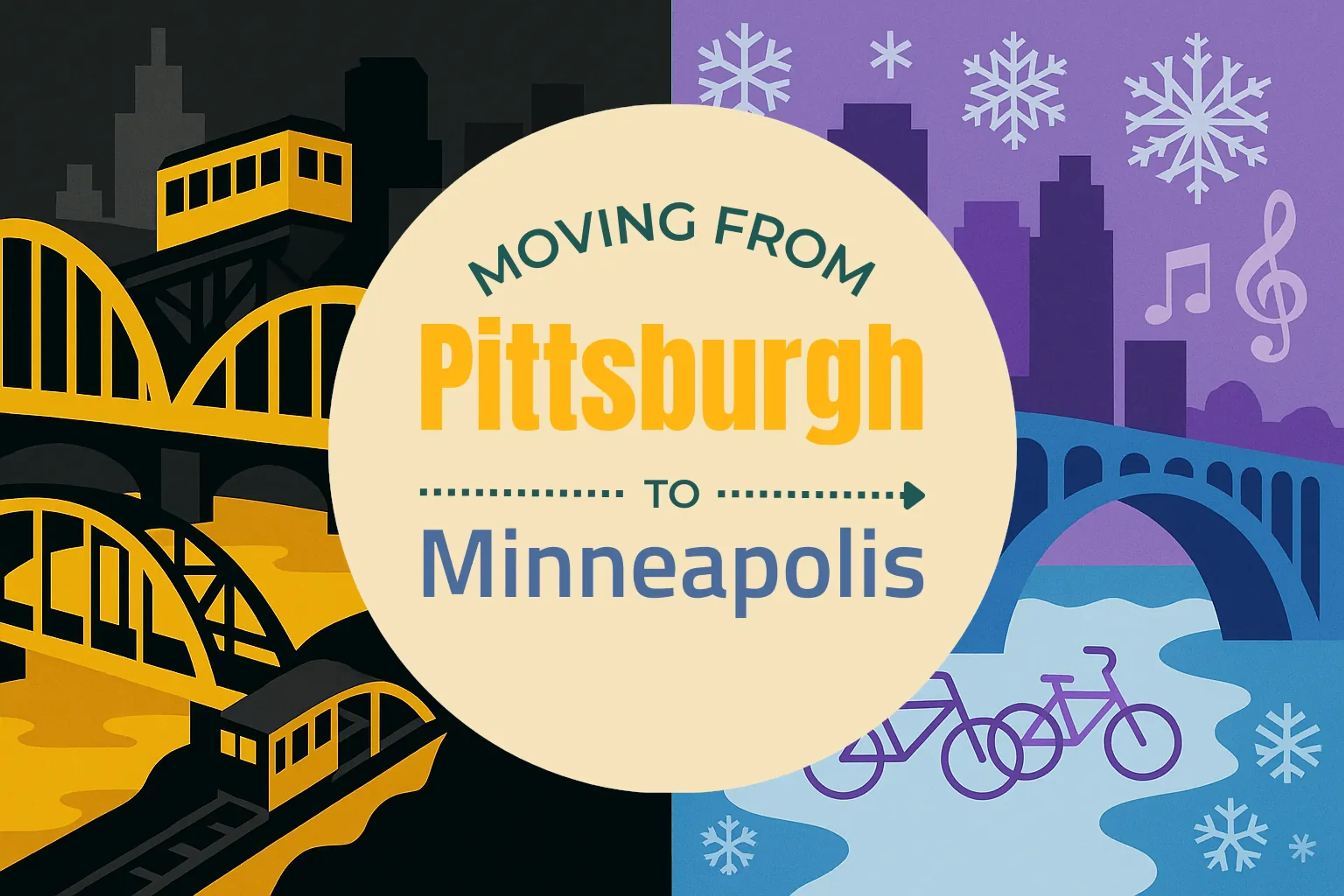 Side-by-side comparison of Pittsburgh to Minneapolis moving companies