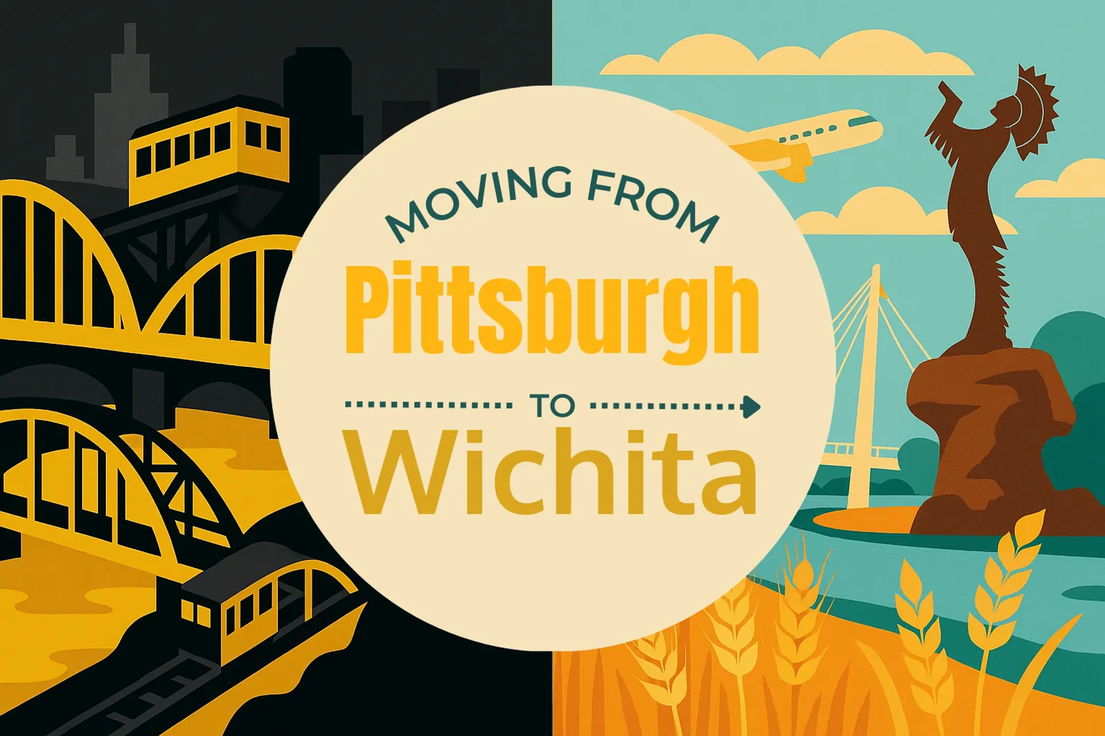 Side-by-side comparison of Pittsburgh to Wichita moving companies