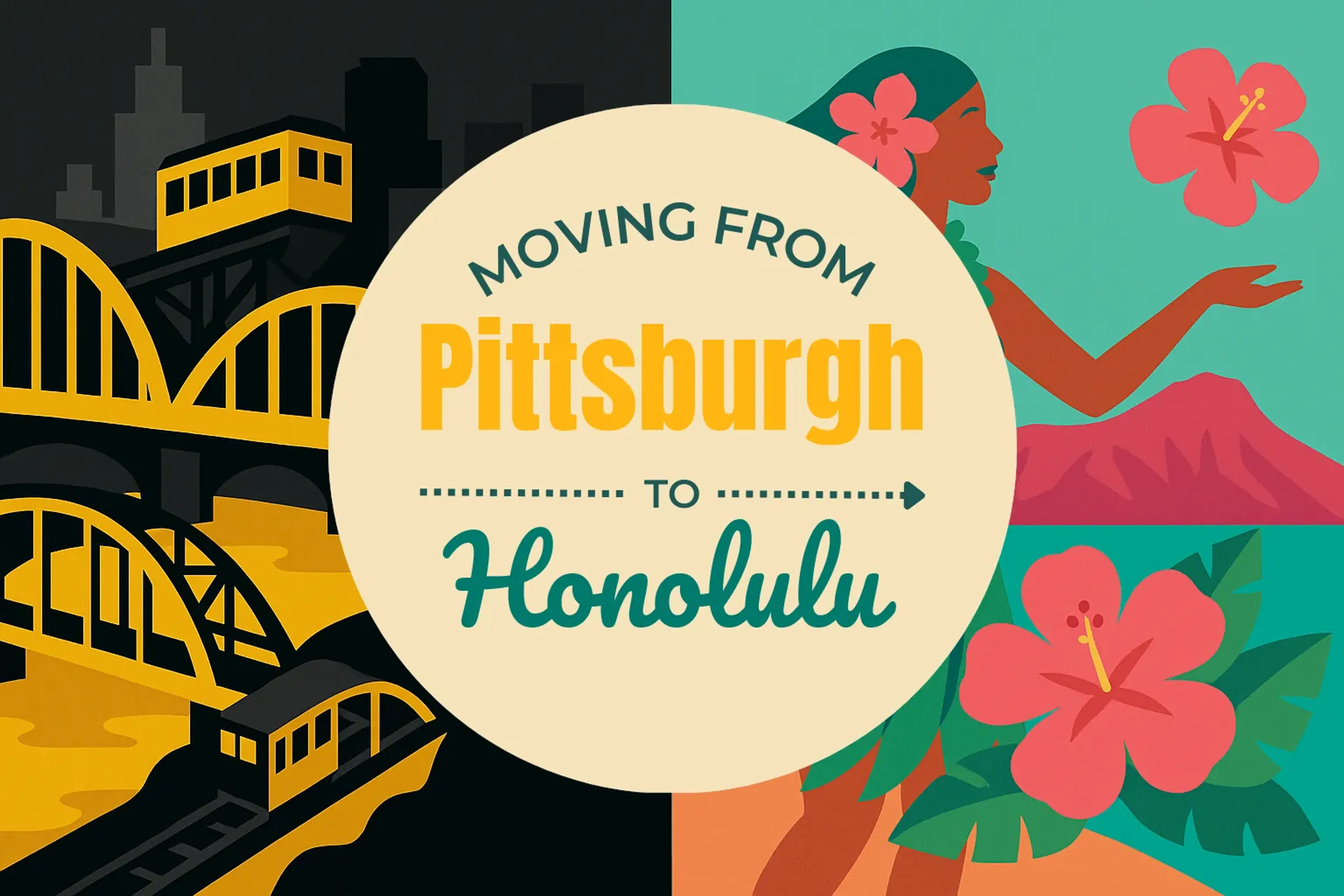 Side-by-side comparison of Pittsburgh to Honolulu moving companies