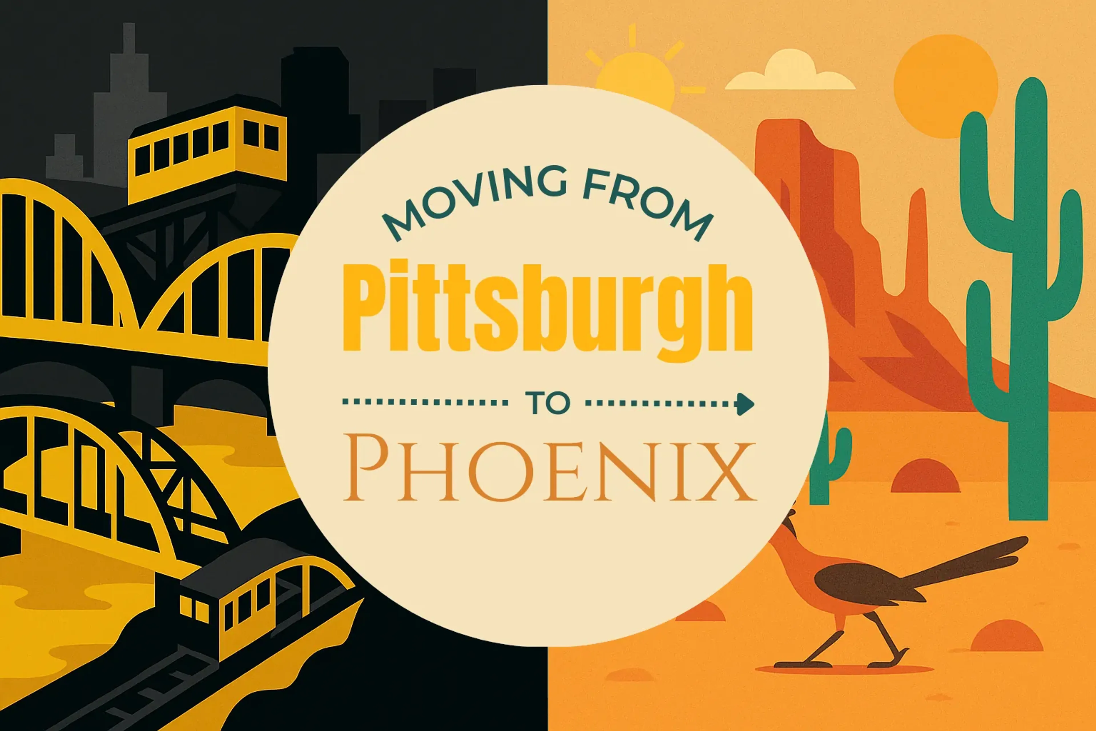Side-by-side comparison of Pittsburgh to Phoenix moving companies