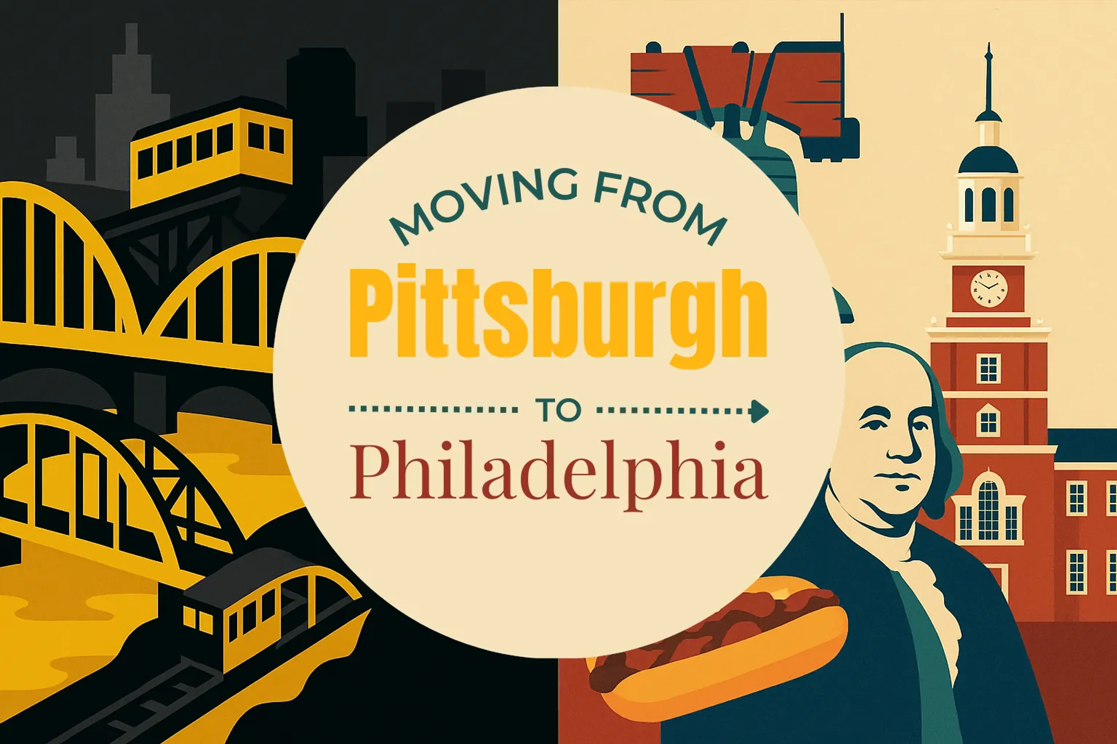 Side-by-side comparison of Pittsburgh to Philadelphia moving companies