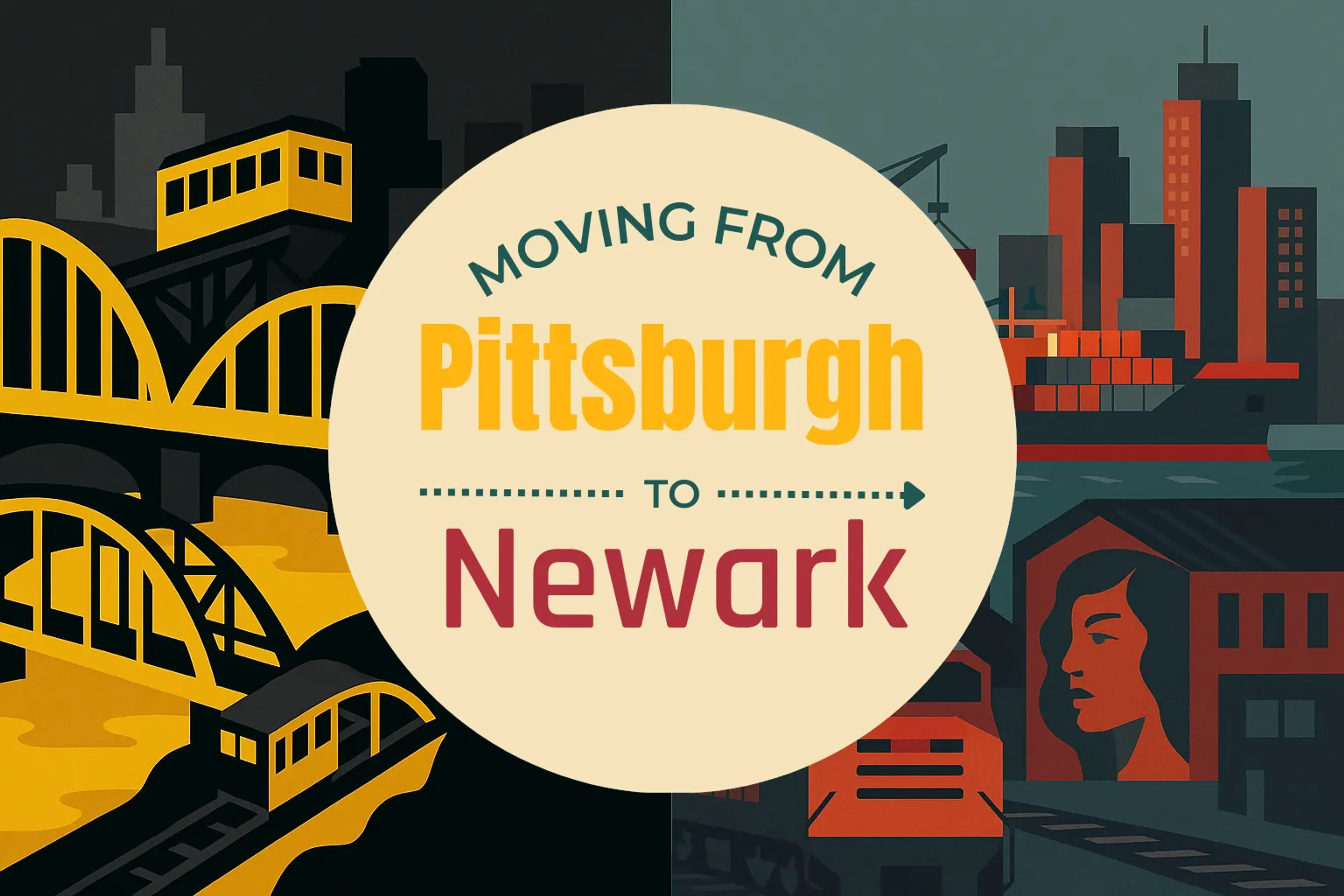Side-by-side comparison of Pittsburgh to Newark moving companies