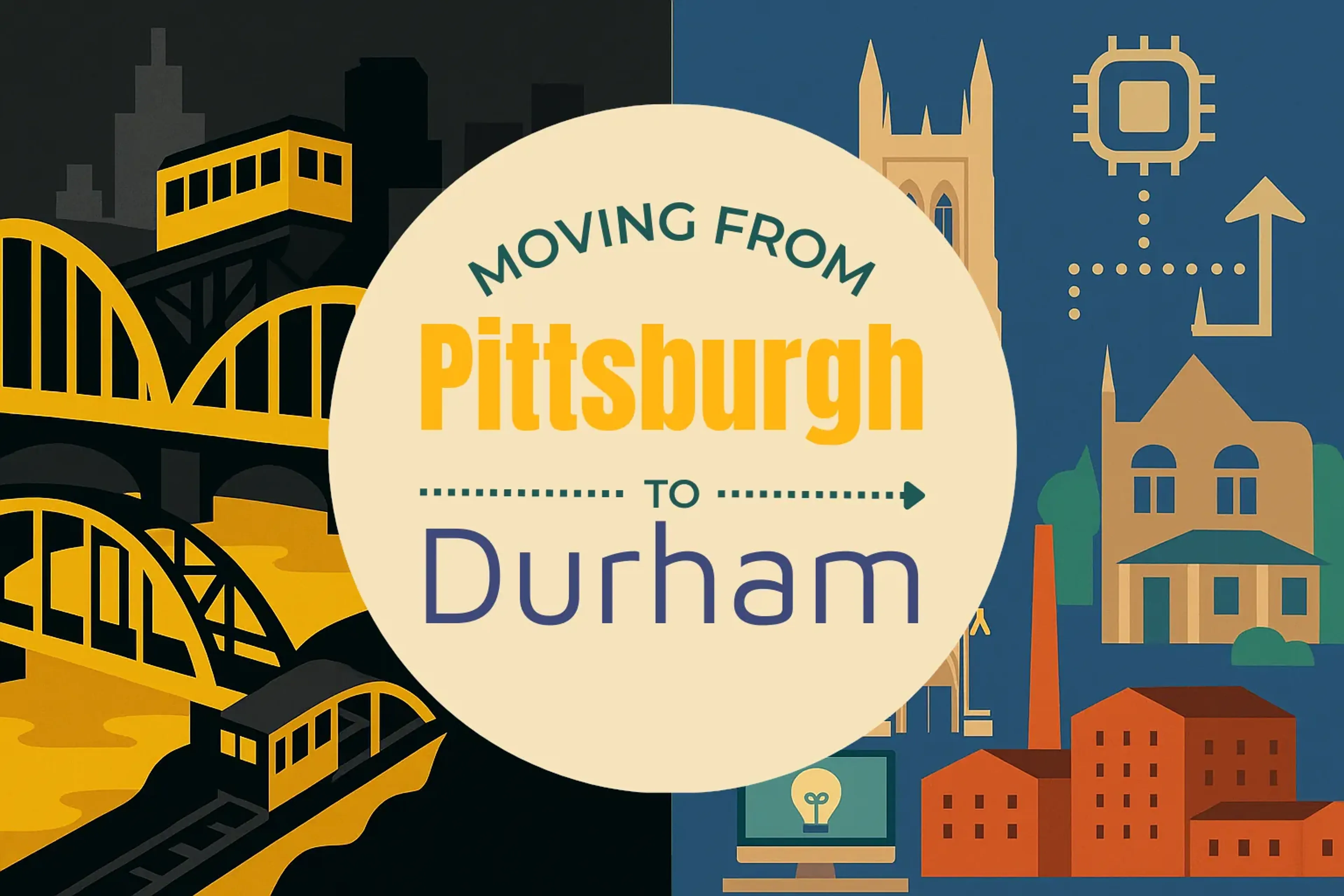 Side-by-side comparison of Pittsburgh to Durham moving companies