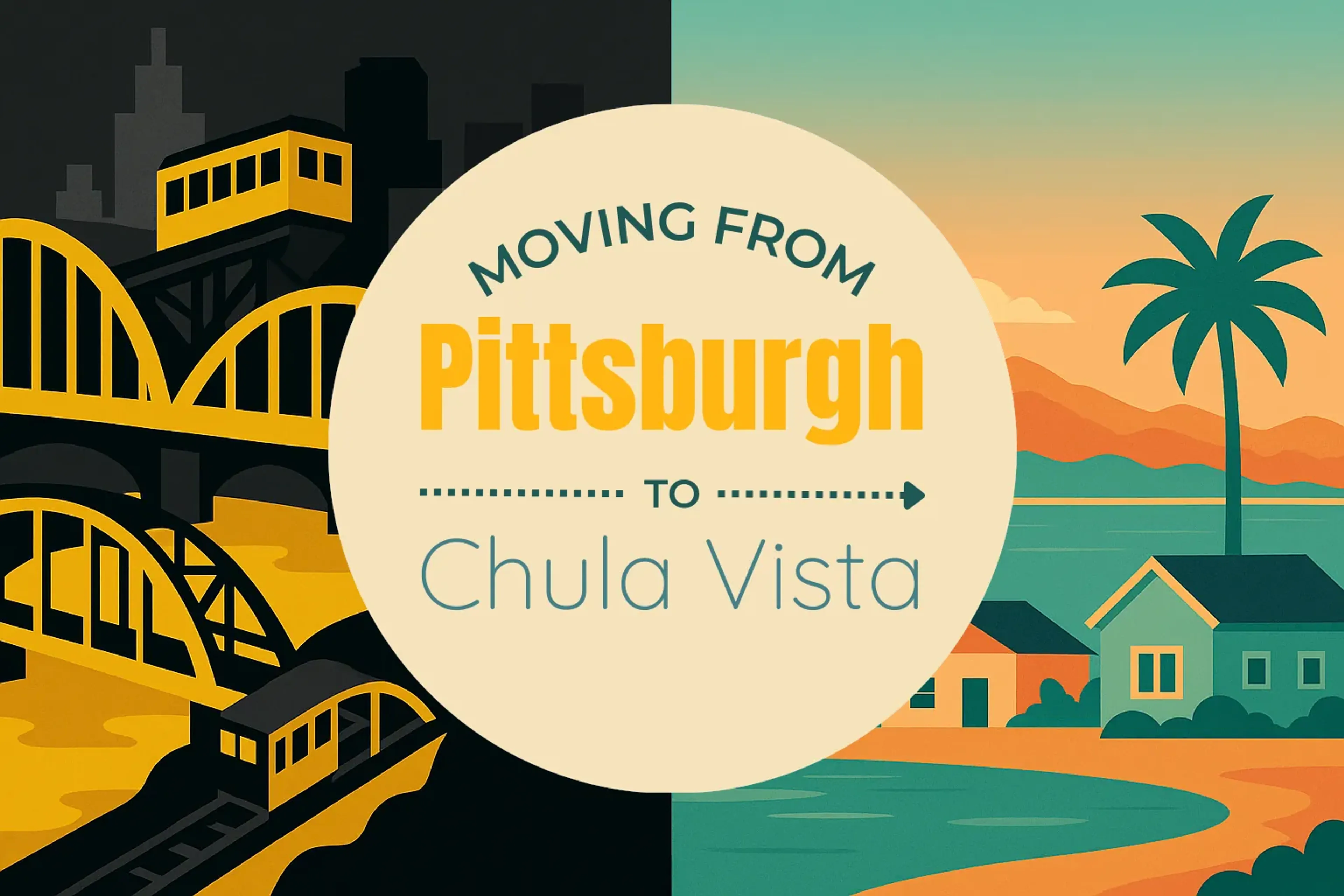 Side-by-side comparison of Pittsburgh to Chula Vista moving companies