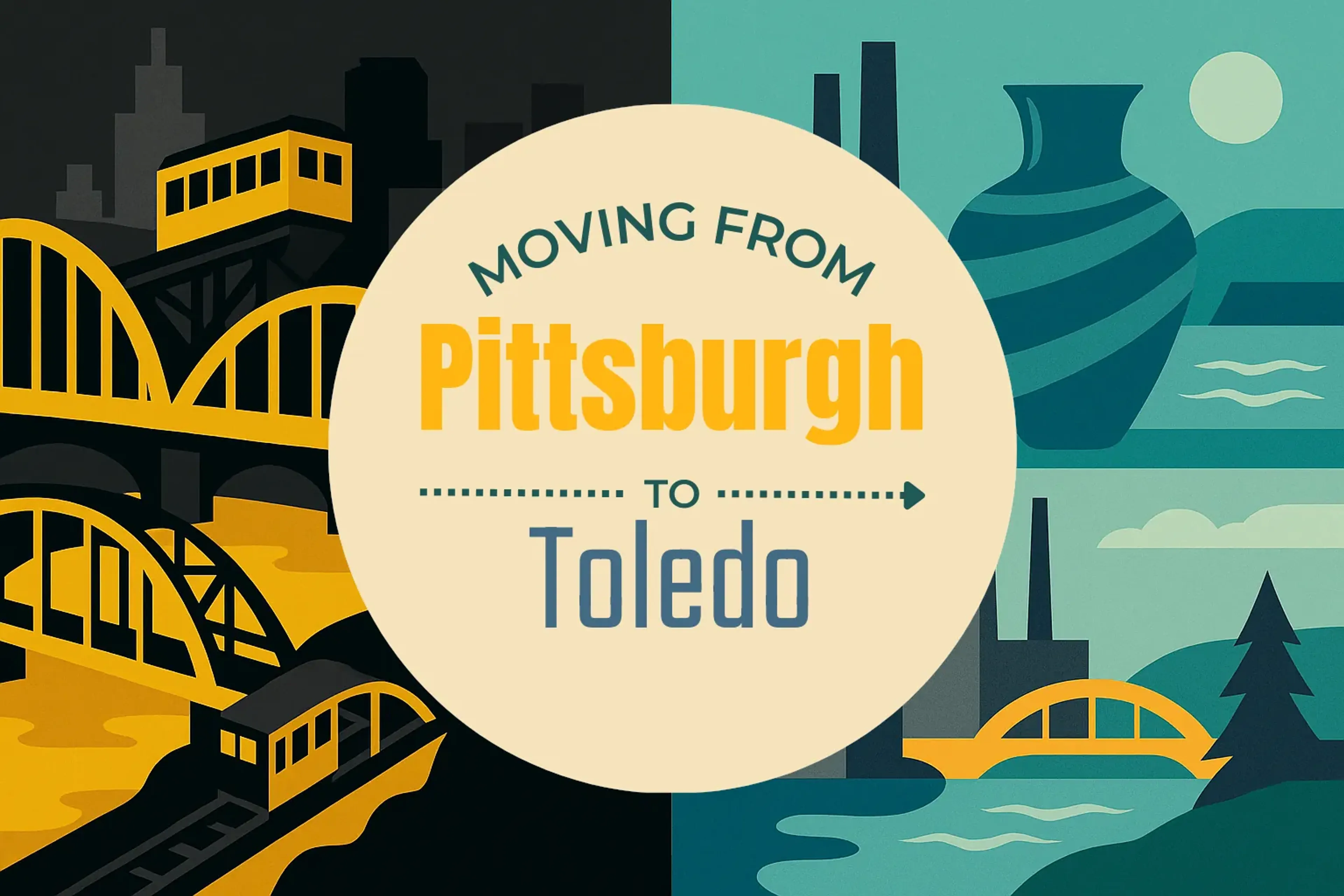 Side-by-side comparison of Pittsburgh to Toledo moving companies