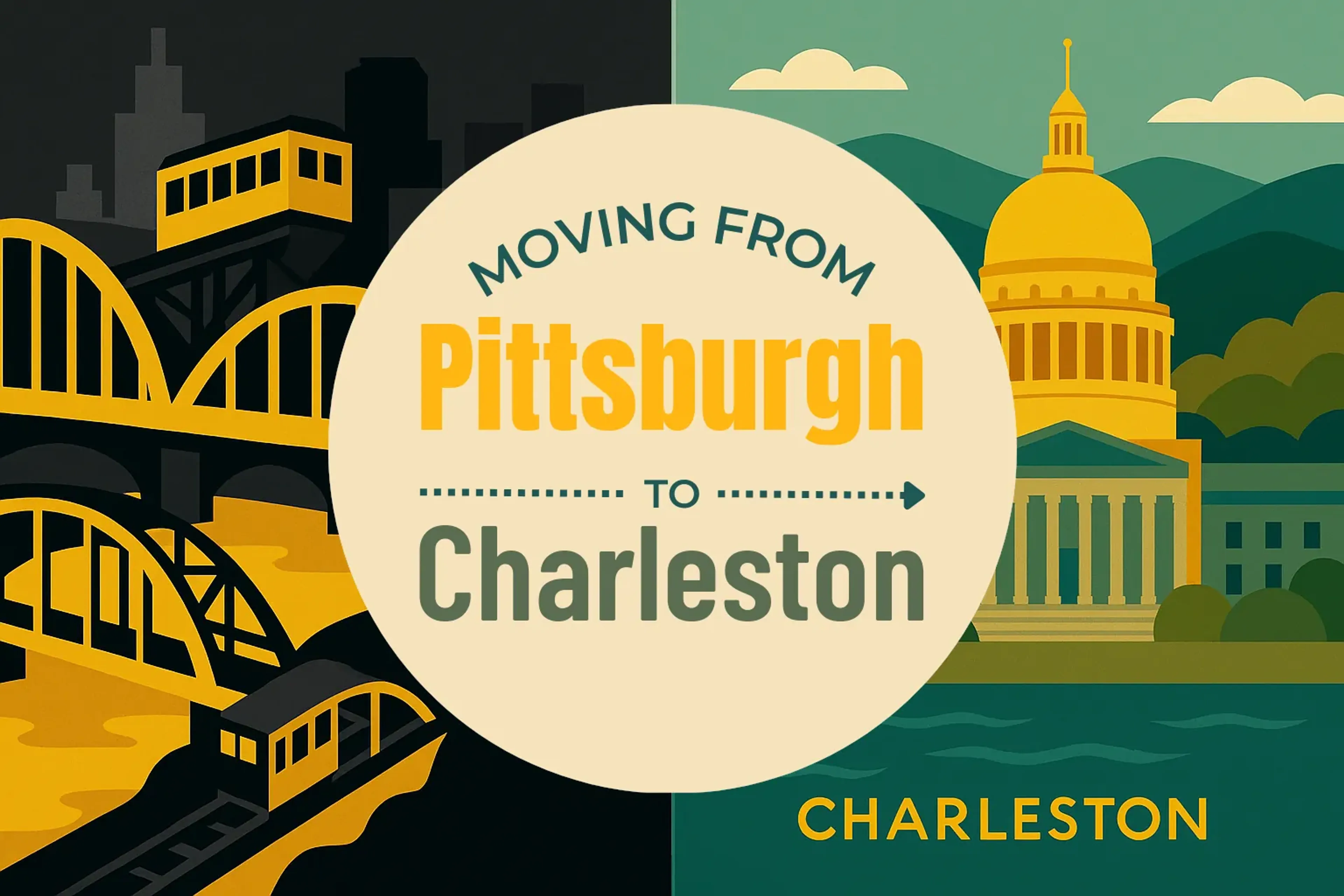 Side-by-side comparison of Pittsburgh to Charleston moving companies