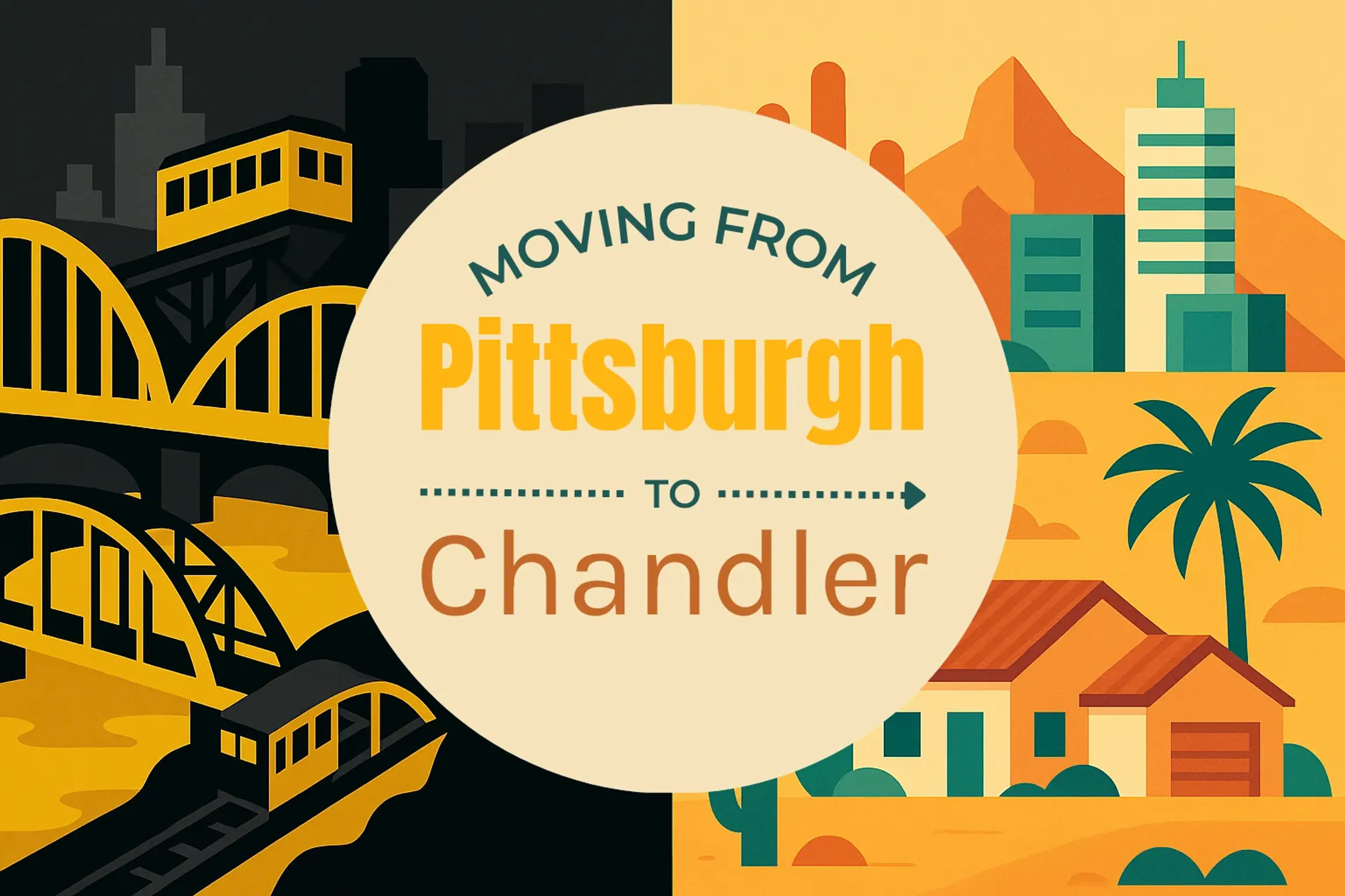 Side-by-side comparison of Pittsburgh to Chandler moving companies