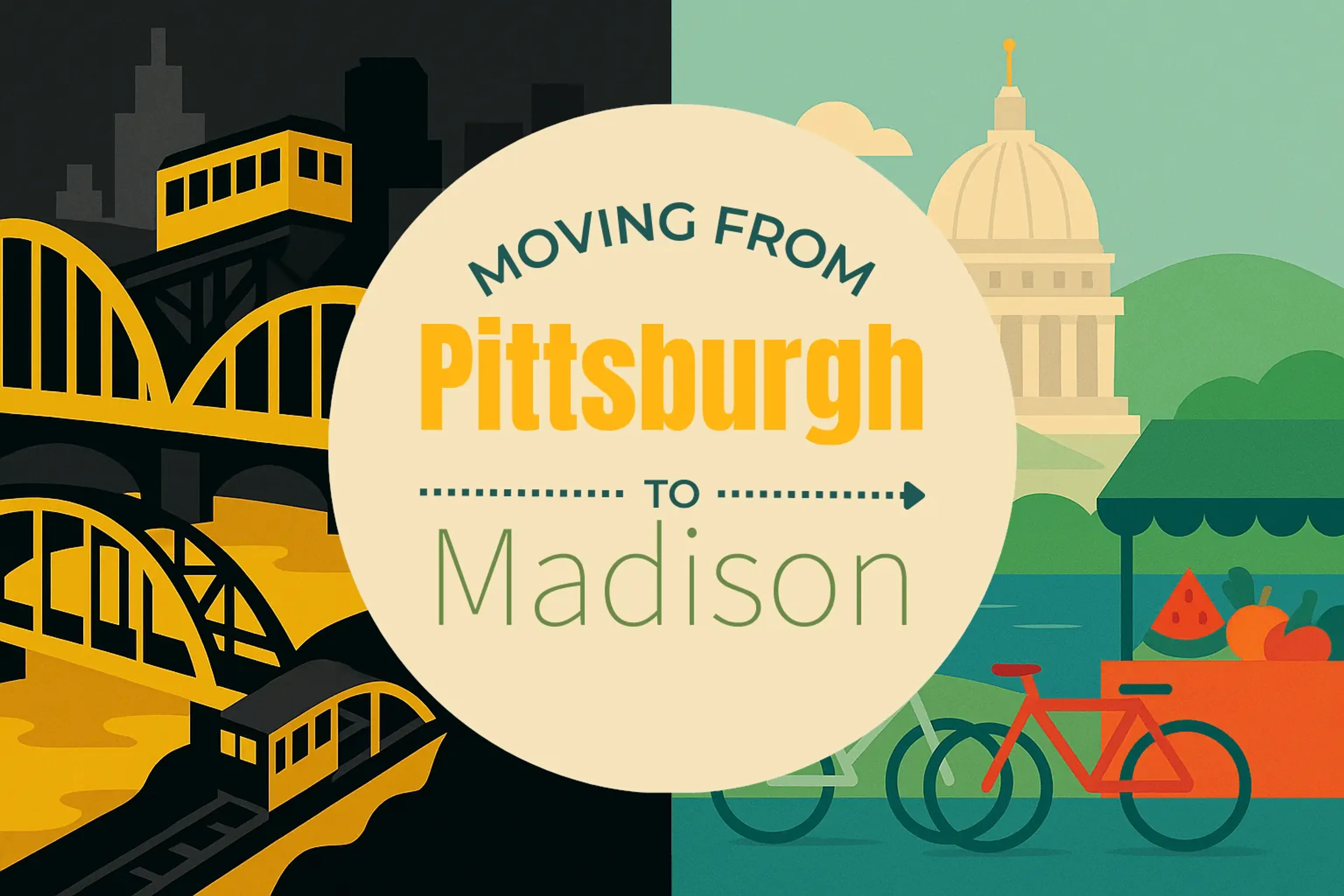Side-by-side comparison of Pittsburgh to Madison moving companies