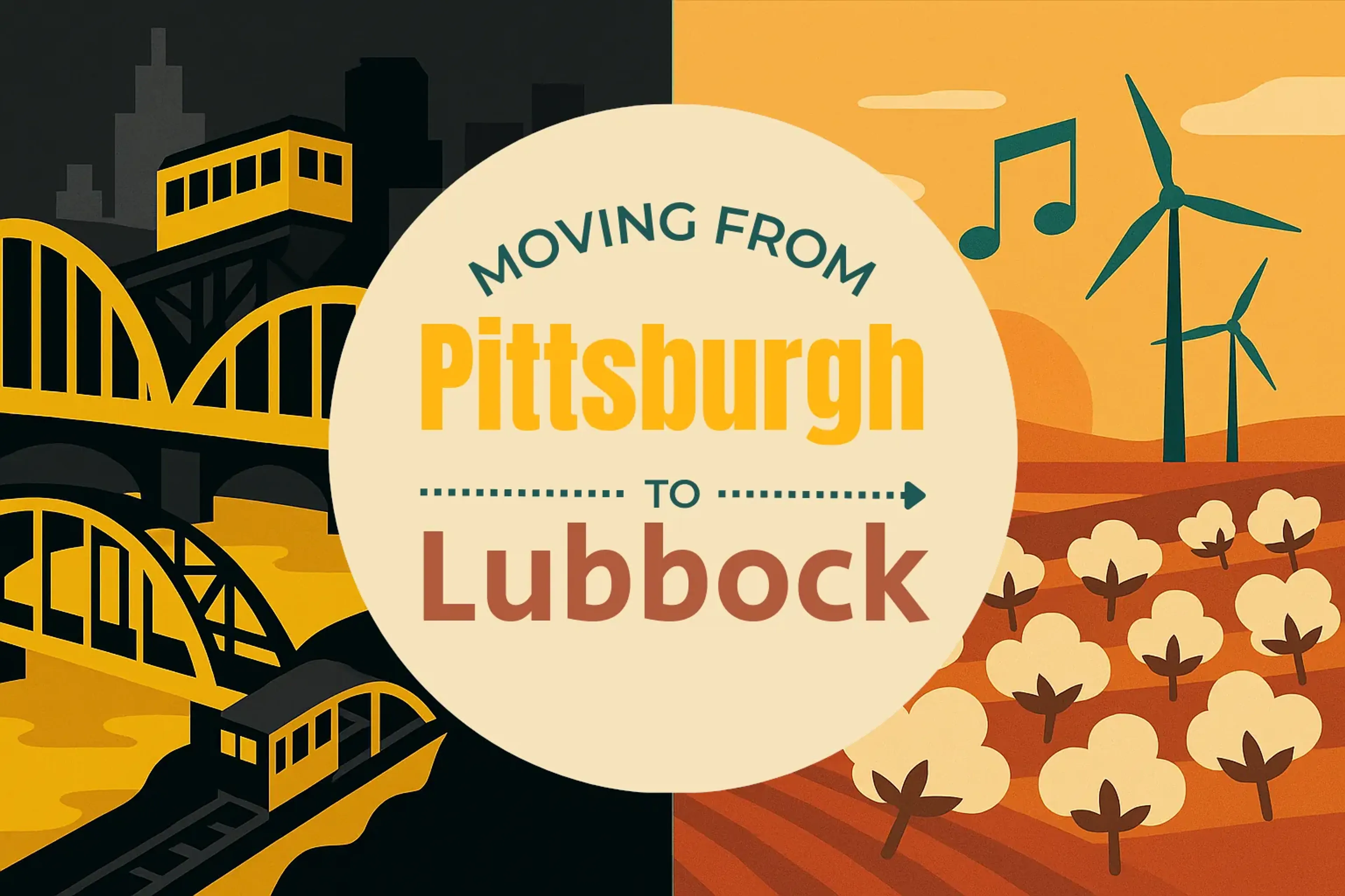 Side-by-side comparison of Pittsburgh to Lubbock moving companies