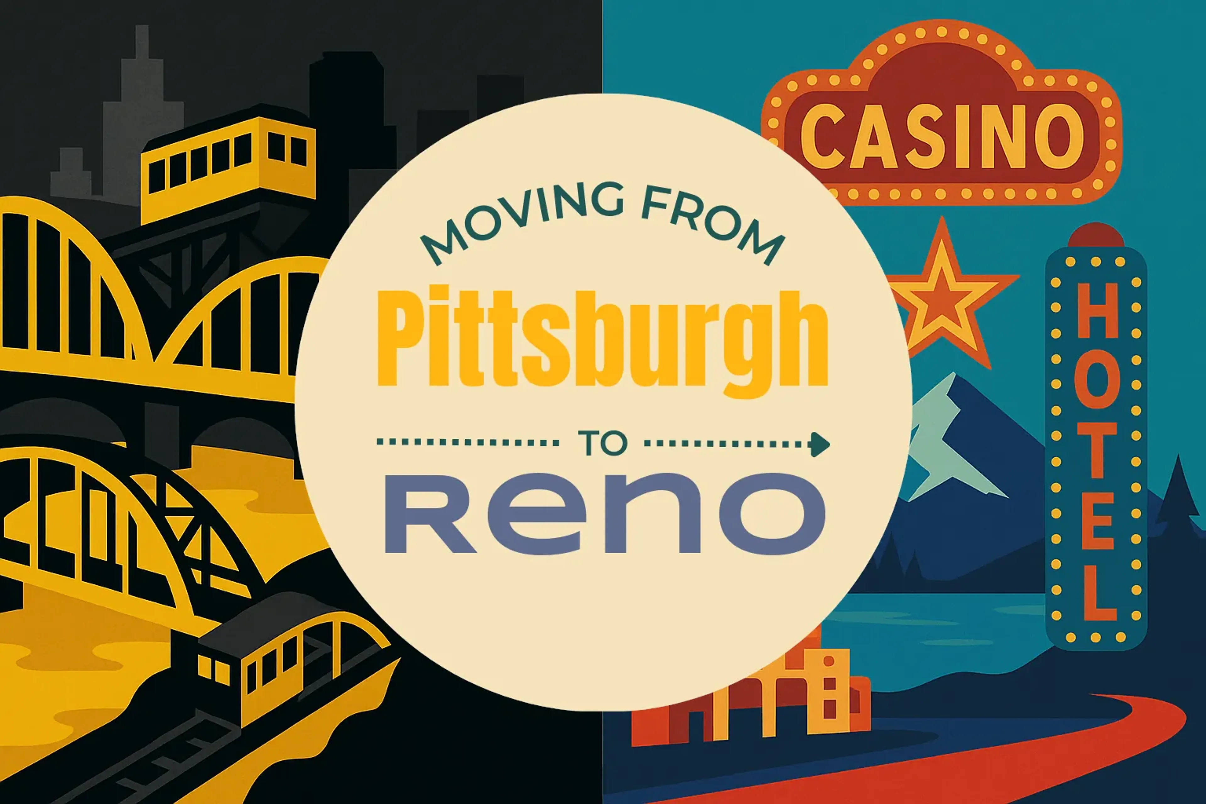 Side-by-side comparison of Pittsburgh to Reno moving companies