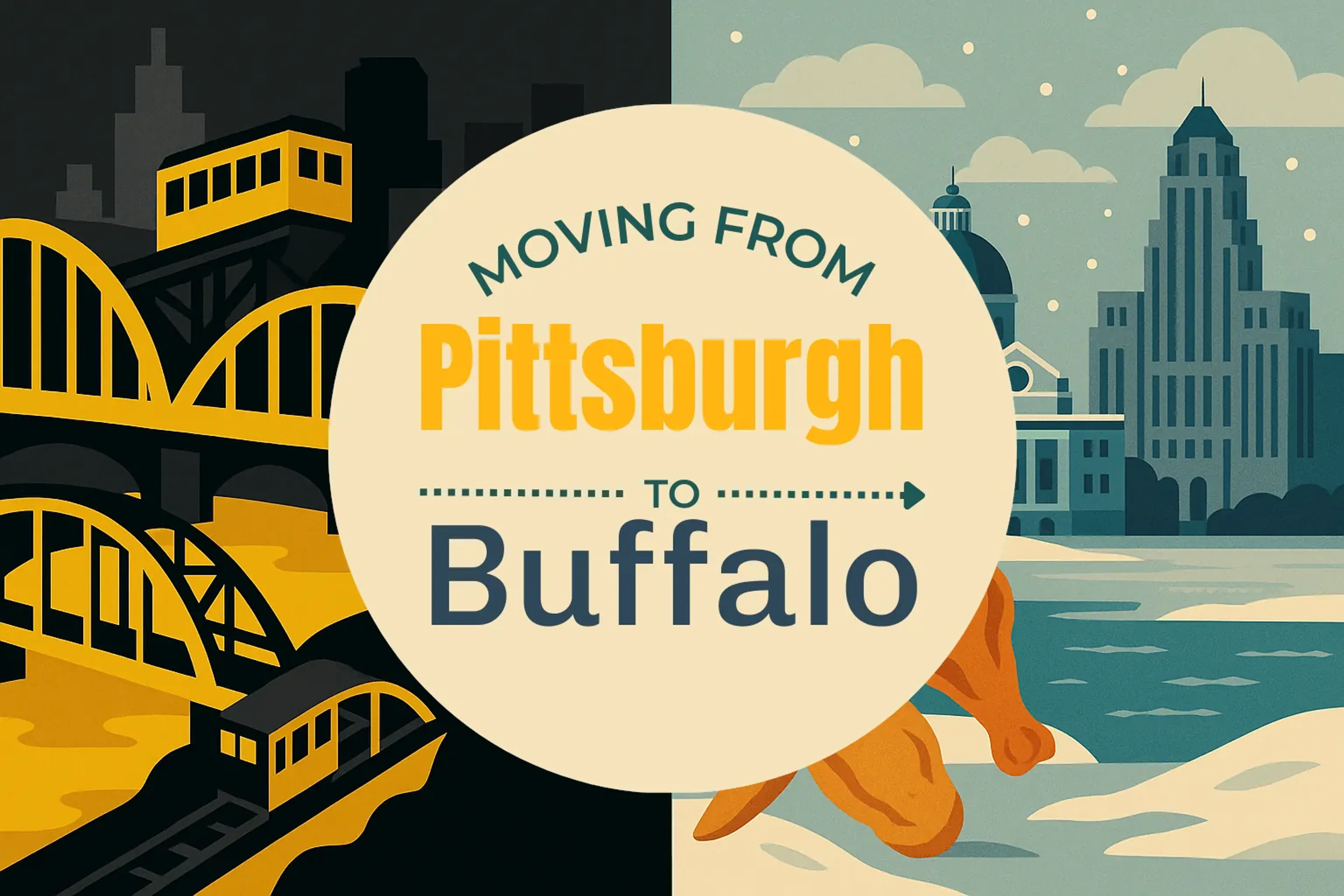 Side-by-side comparison of Pittsburgh to Buffalo moving companies