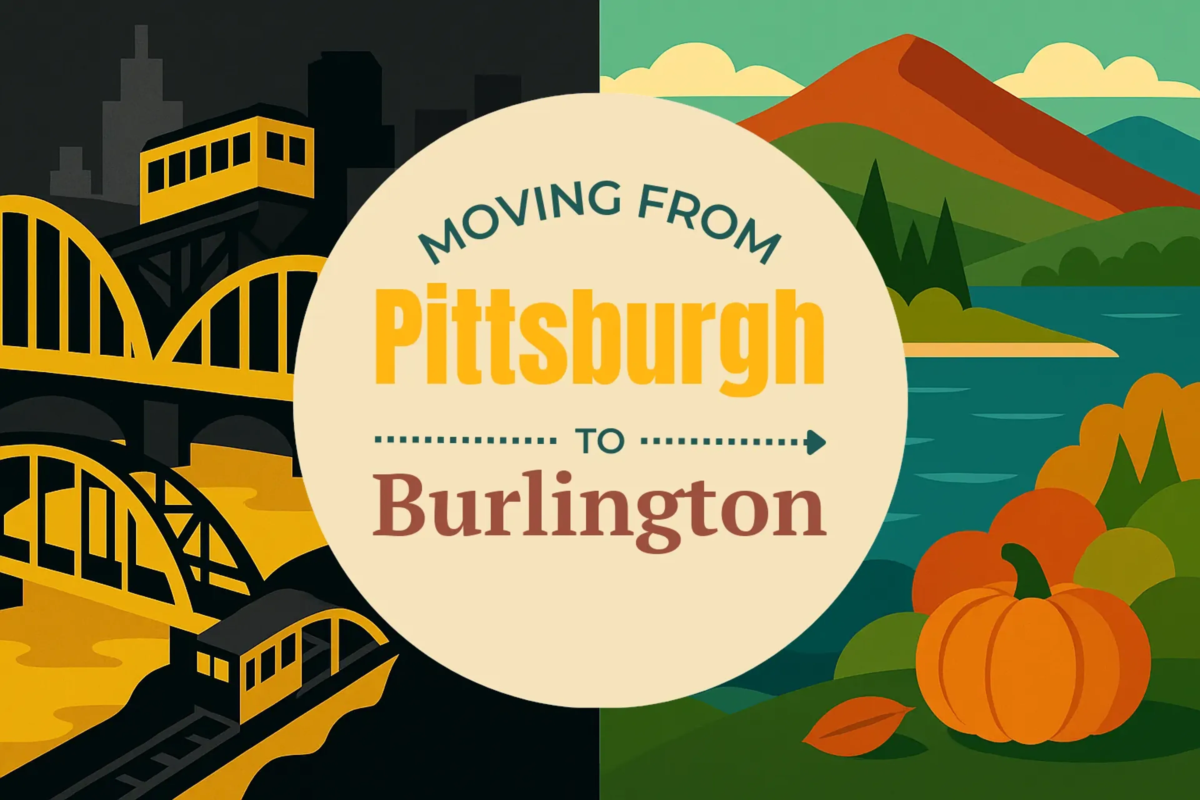Side-by-side comparison of Pittsburgh to Burlington moving companies