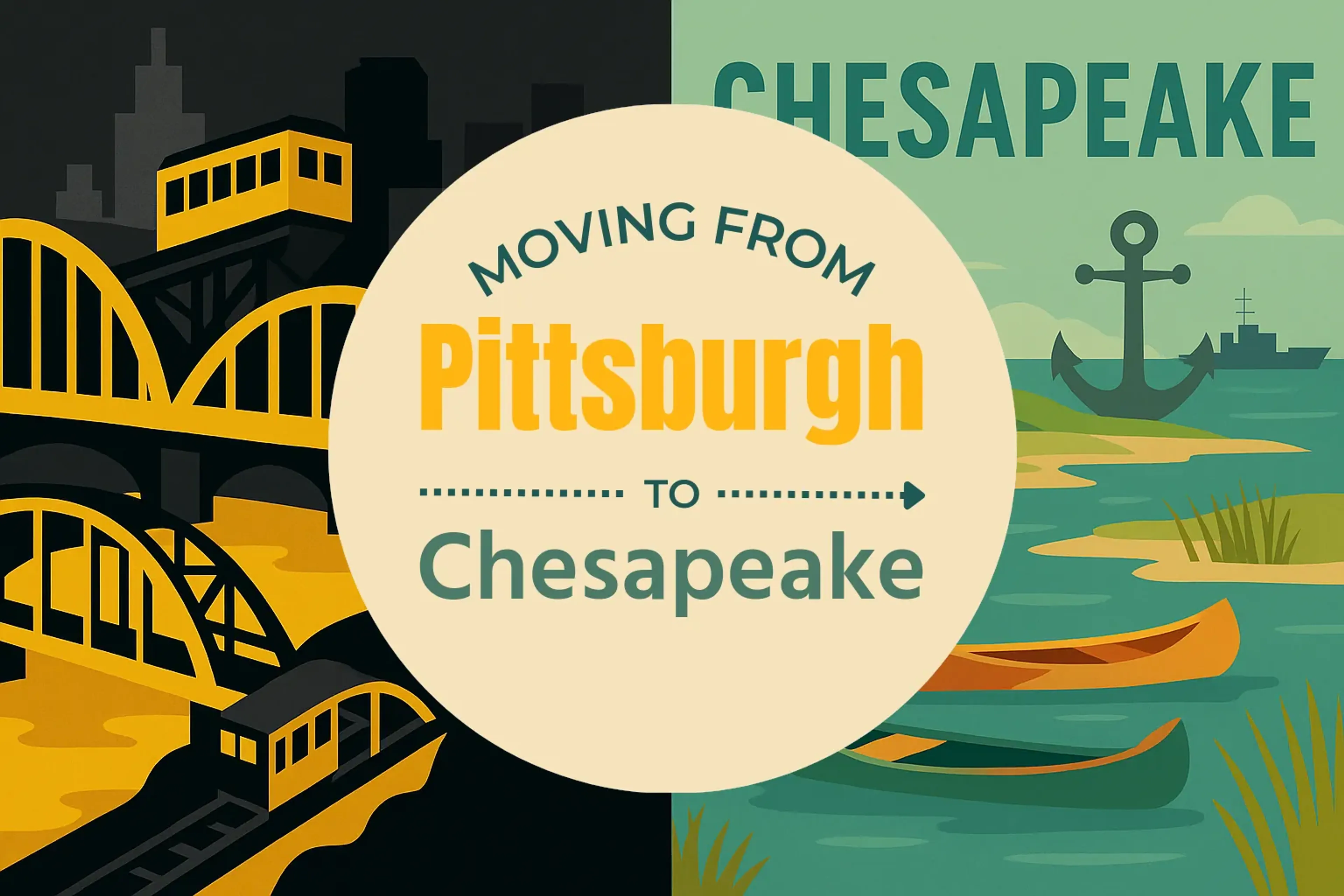 Side-by-side comparison of Pittsburgh to Chesapeake moving companies