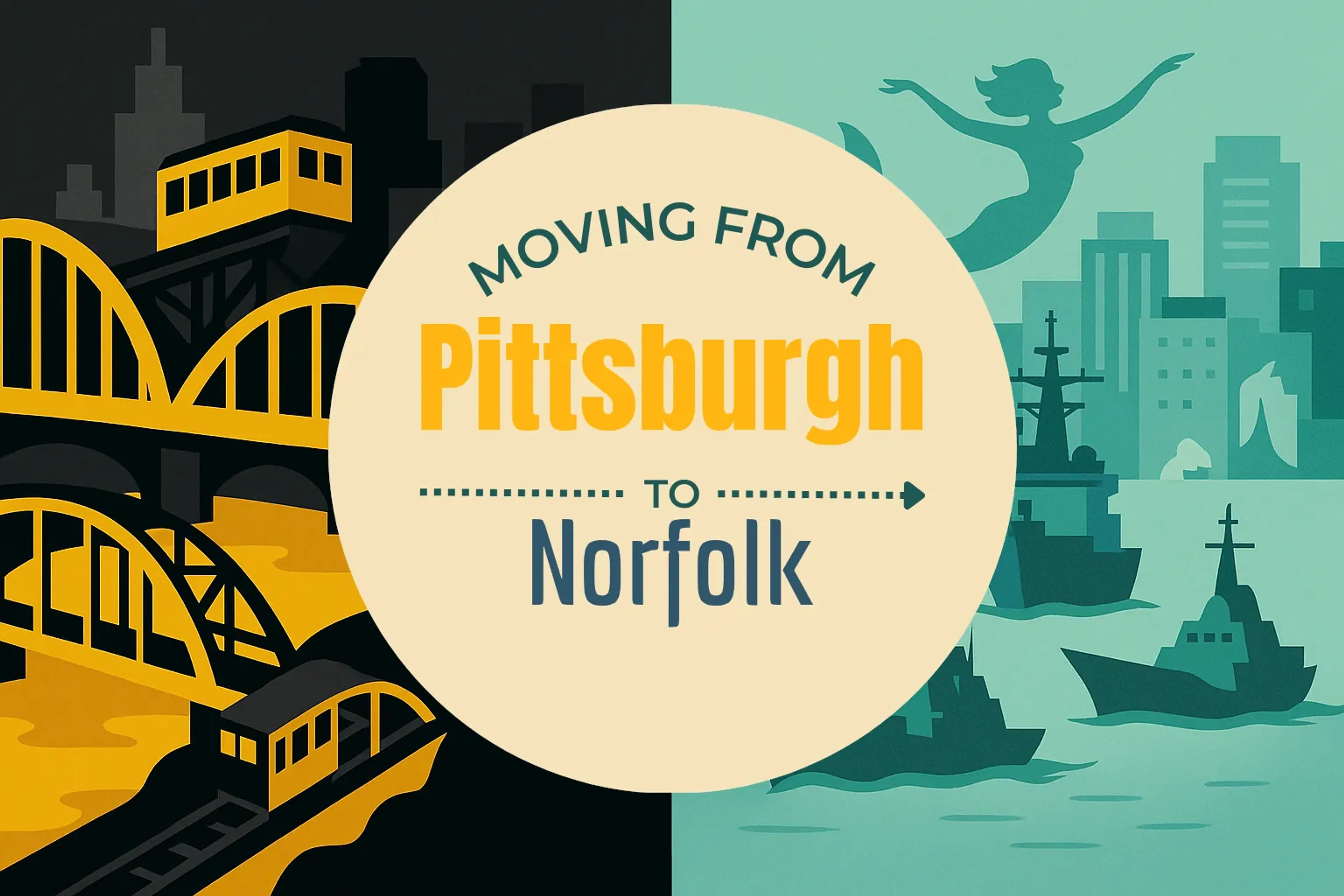 Side-by-side comparison of Pittsburgh to Norfolk moving companies